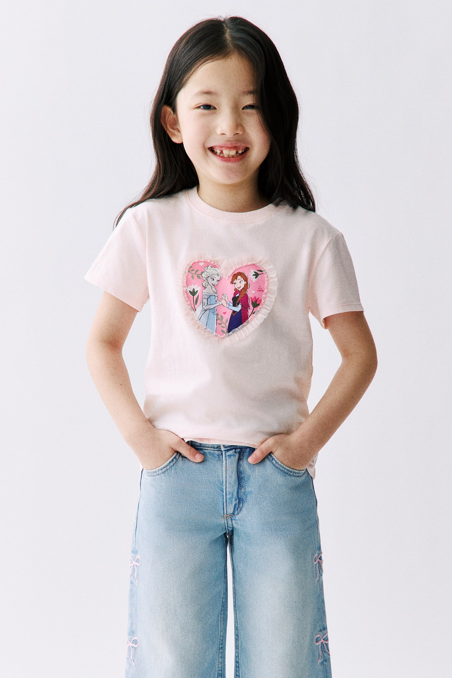 Printed T-shirt - Light pink/Frozen/White/Frozen - 1