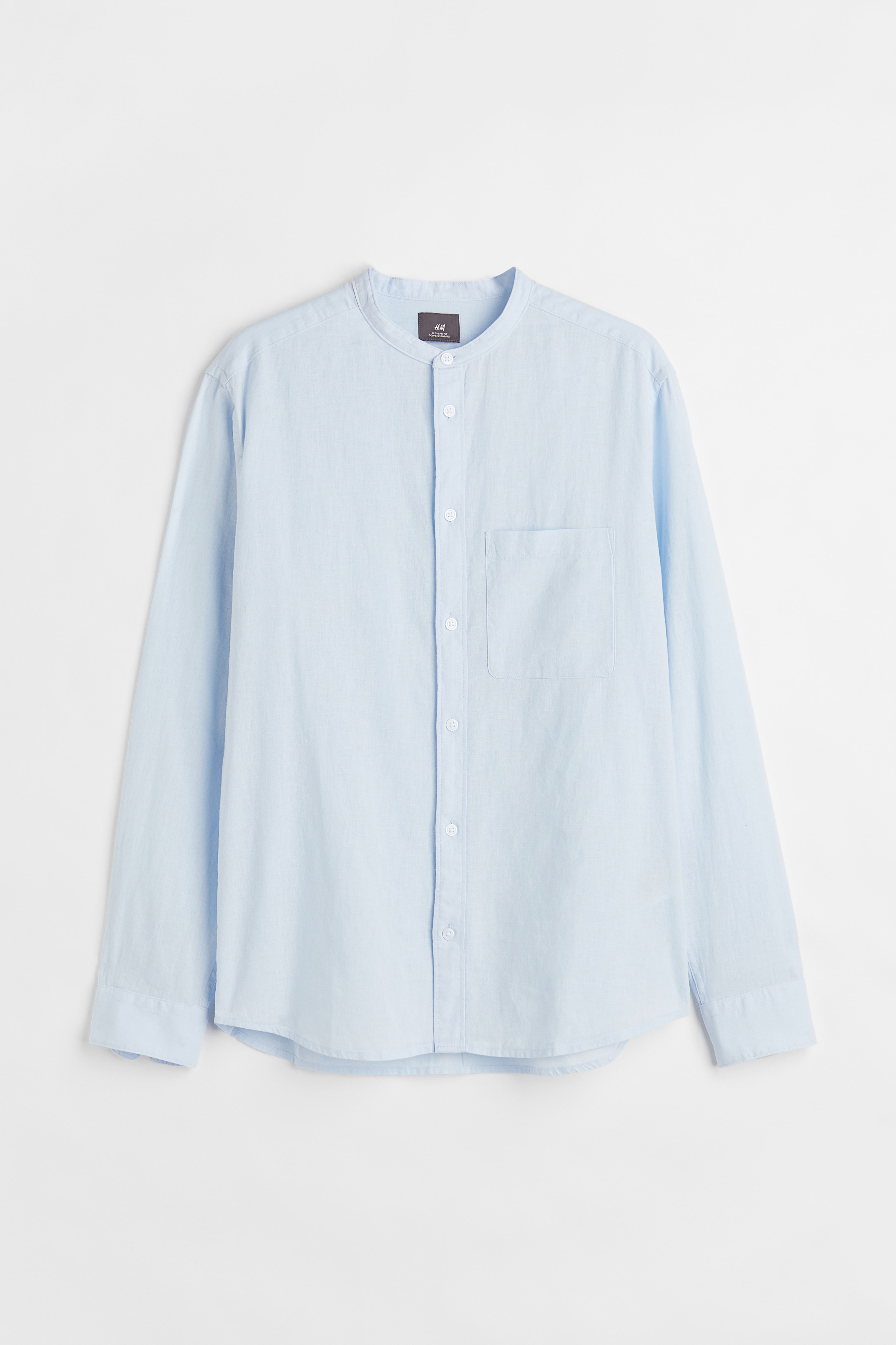 Grandad collar shirt h&m best sale