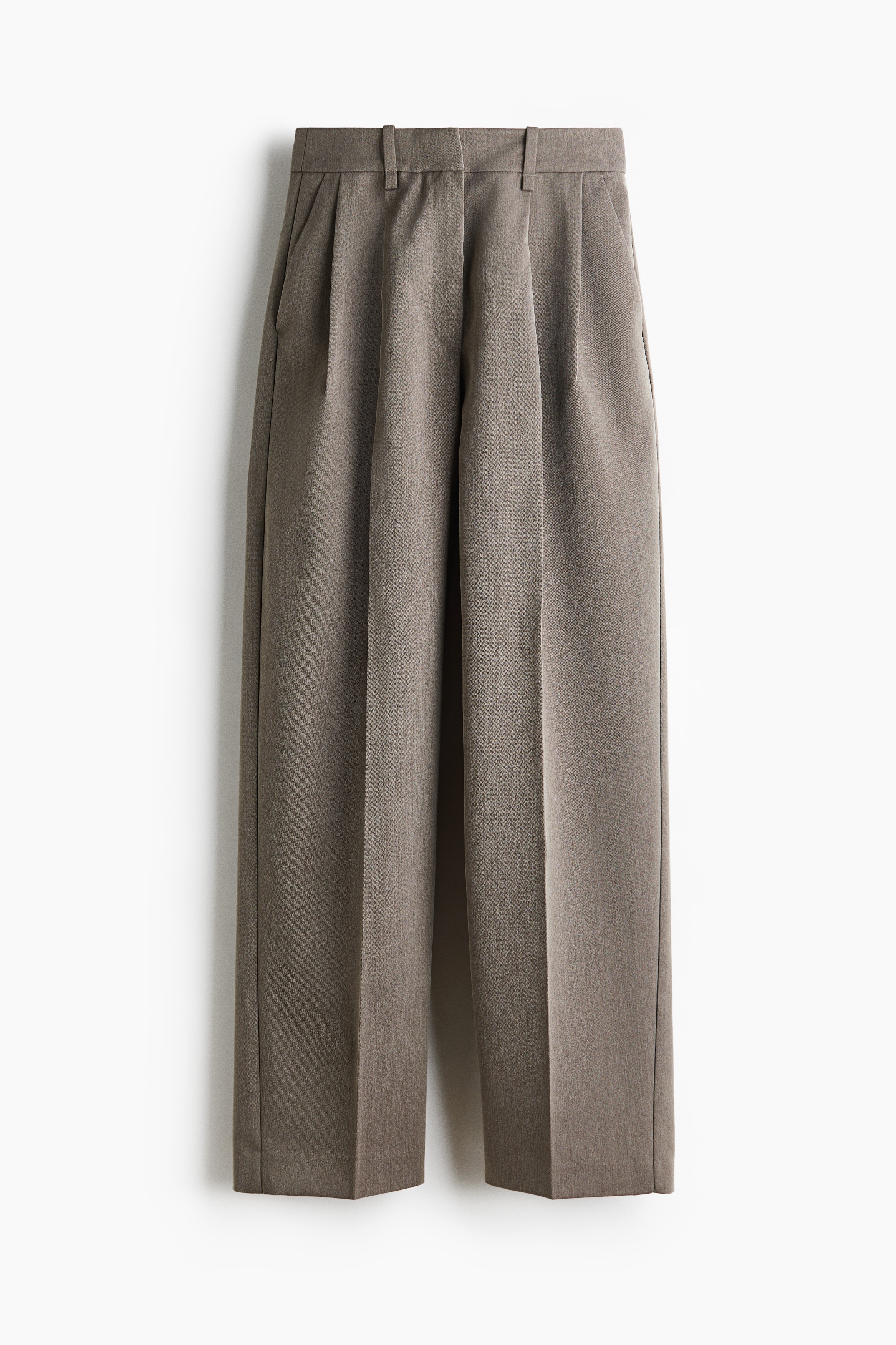 Tailored twill trousers - Mole/Dark beige