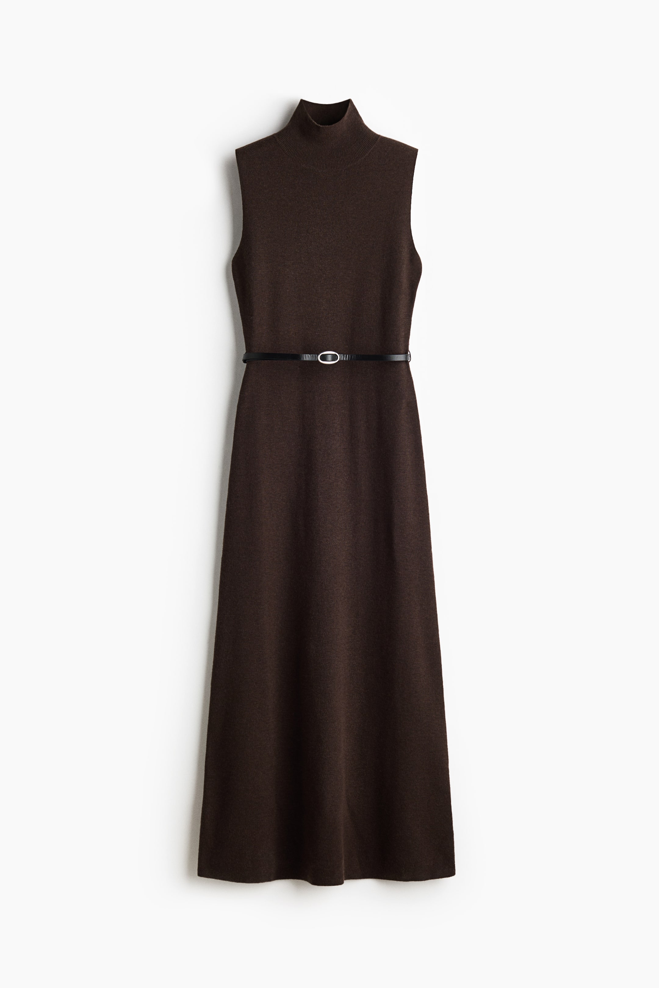 Belted Fine-Knit Dress