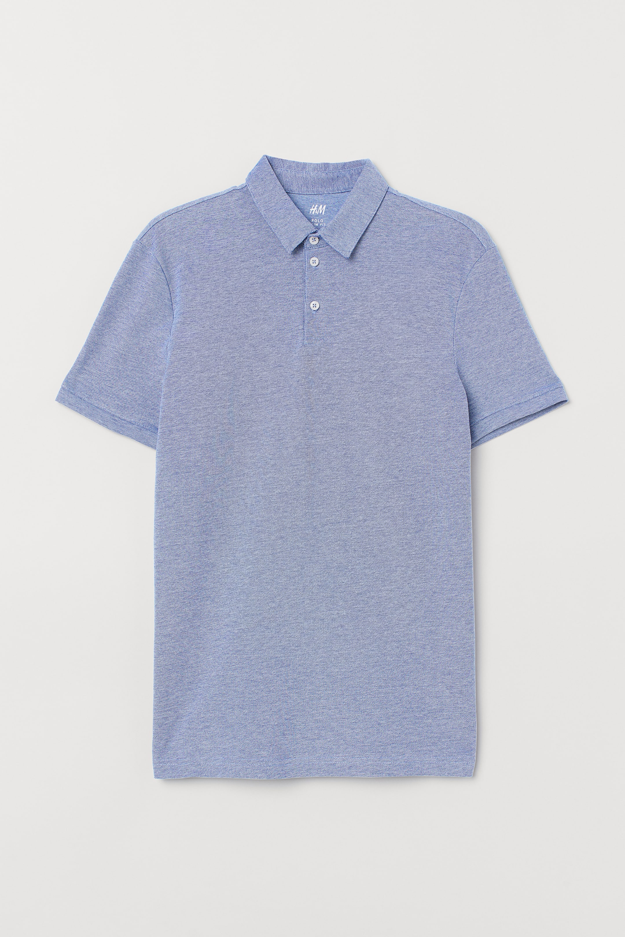 View larger image: Polo shirt Slim Fit - Blue marl - Men | H&M 1