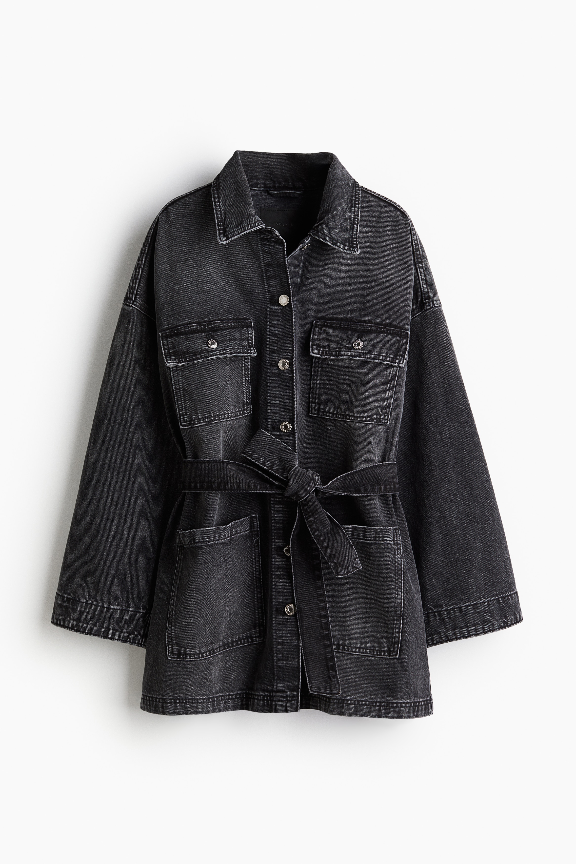 Jeans Jacke Jeansjacke Schwarze Ã¤rmel BLACK LABEL MIT LEO-FUTTER