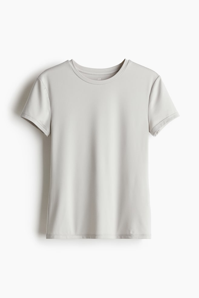 COOLMAX®フィットTシャツ - ライトグレー/ブラック/ダークブラウン/ライトブルー/グレー/ホワイト/ダスティブルー/ダークブラウン - 1