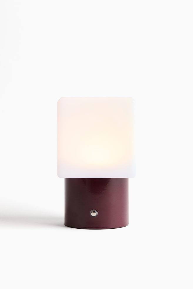Lampe de table rechargeable - Blanc/bordeaux/Blanc/argenté - 1