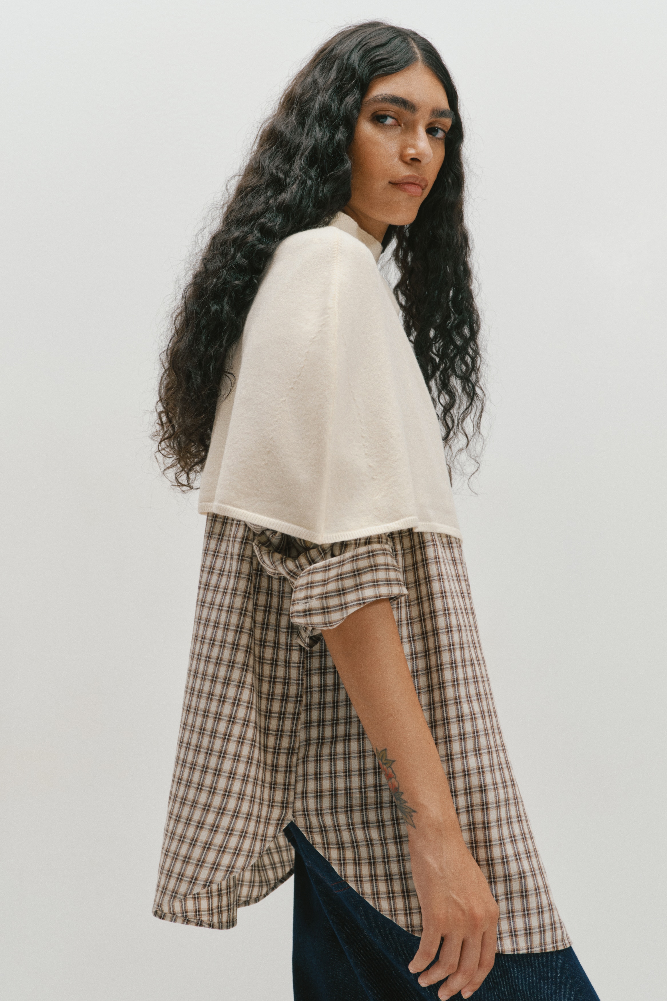 Mock Turtleneck Cape - thumbnail 6