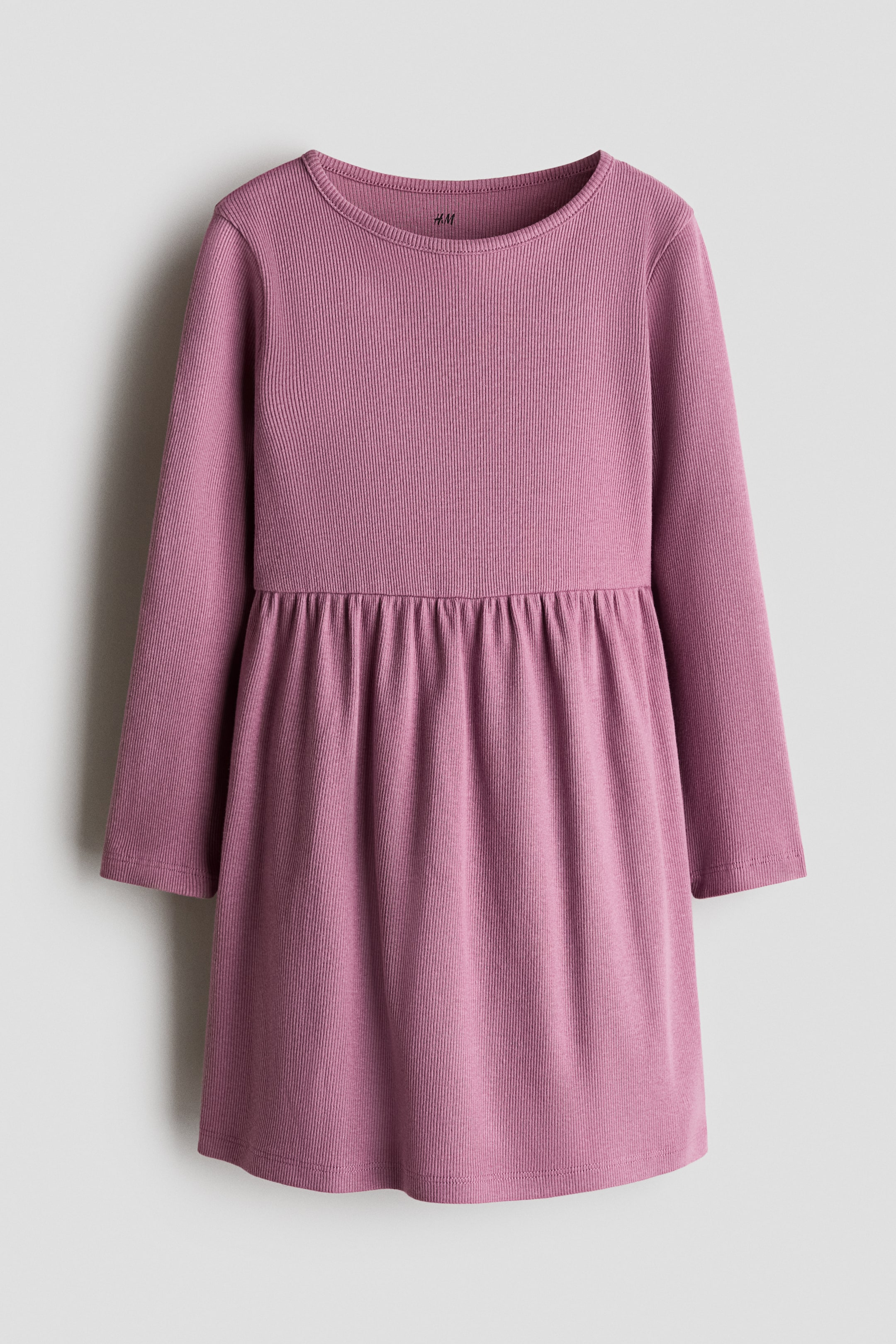 View larger image: Ribbed cotton dress - Heather purple - Kids | H&M 1
