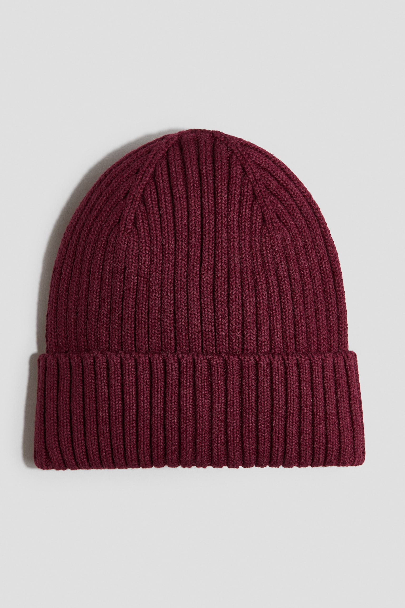 Rib-Knit Beanie - Dark red/Dark brown/Dusty pink/Navy blue/Sage green/Lime green