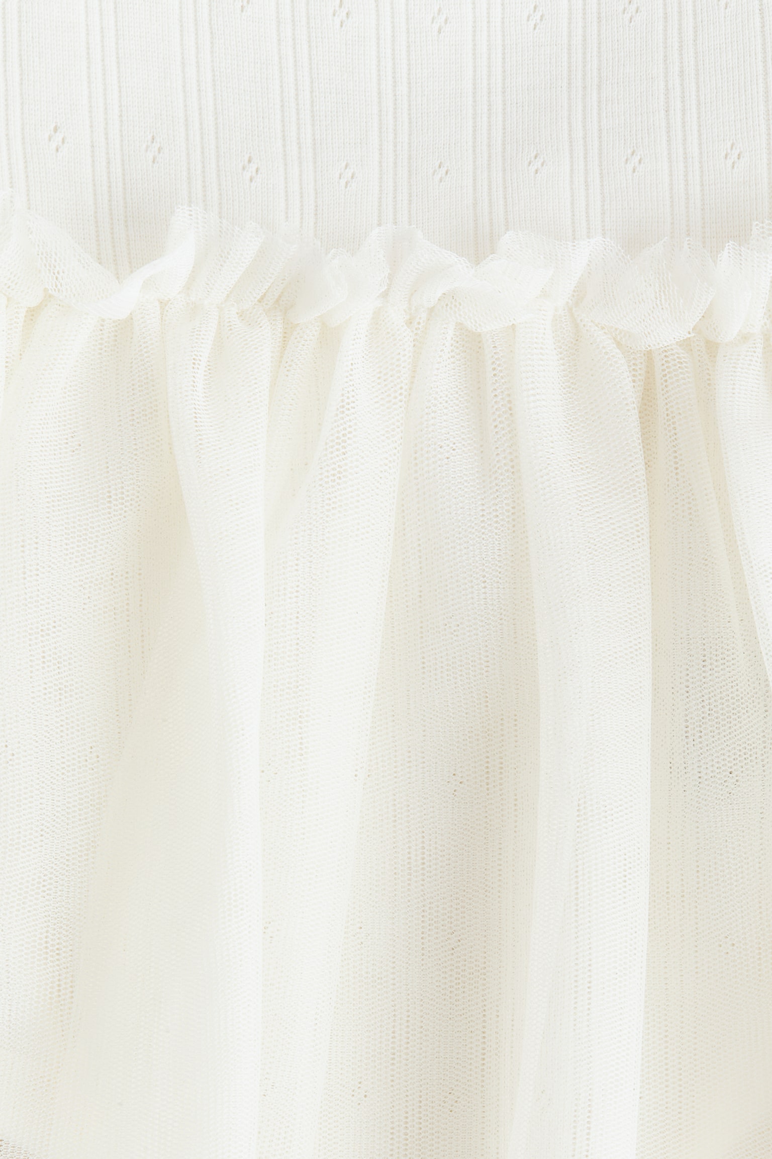 Vestido de tul con pañalero - Crema - 2