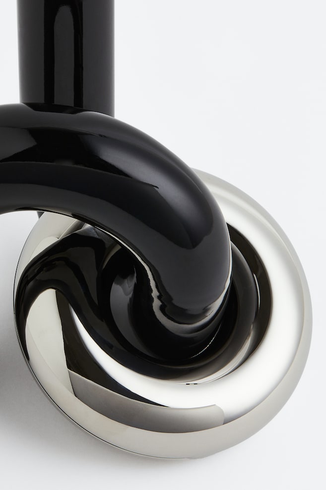 Sculptural vase - Black/Silver-coloured - 2