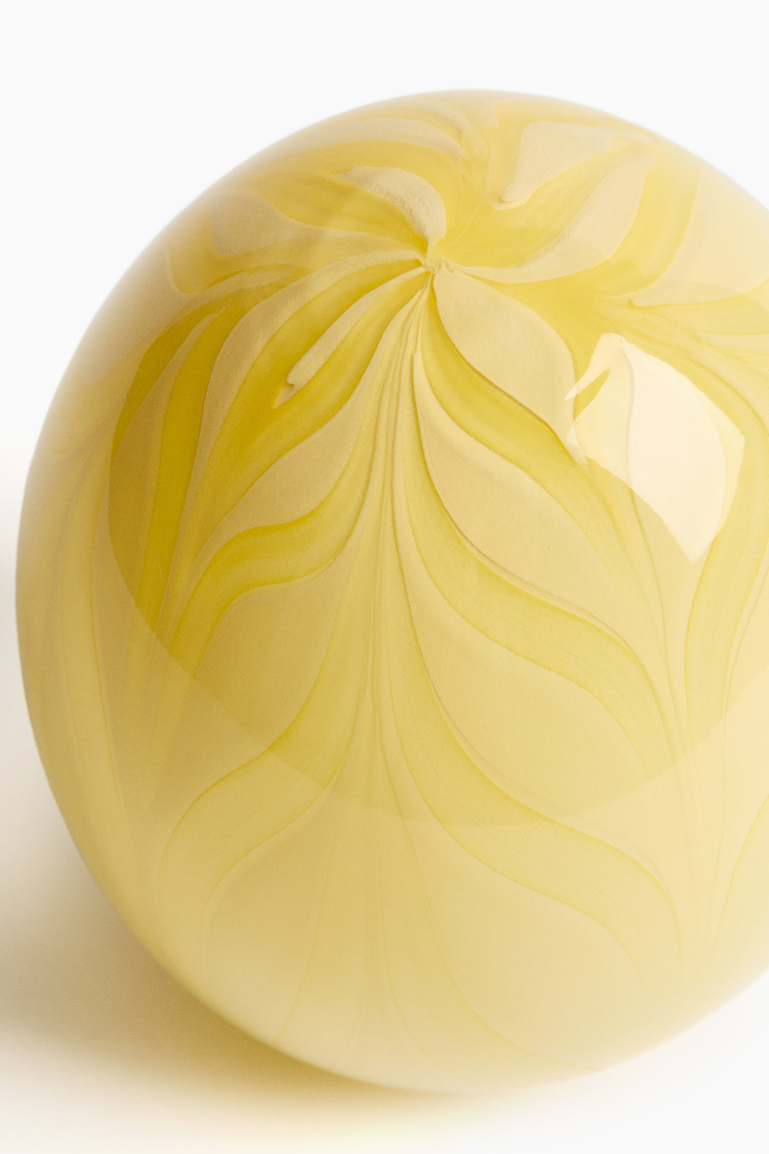 פסל זכוכית גדול - צהוב/ירוק - 4