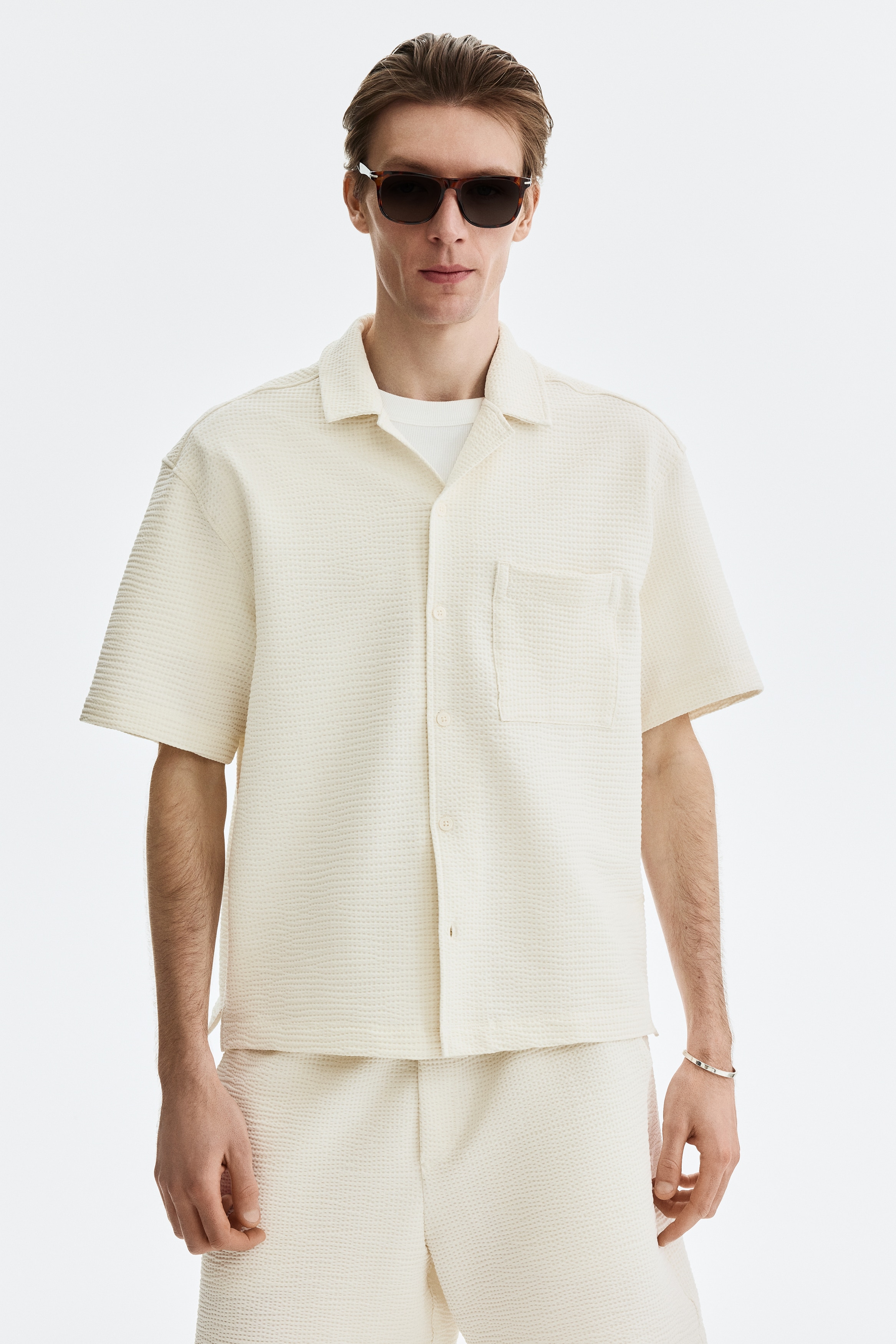 Relaxed Fit Waffled resort shirt