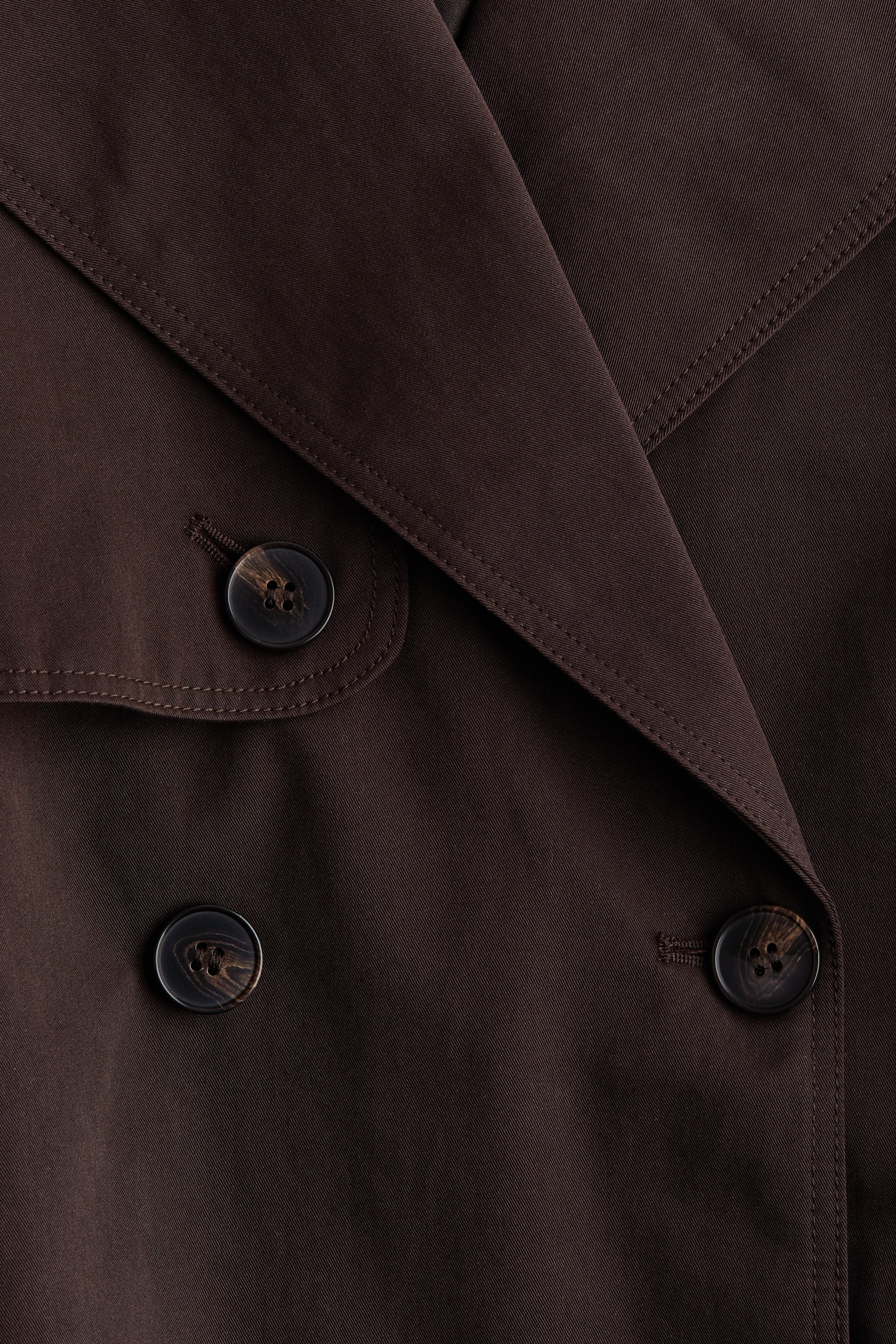 Short Tie-Belt Trench Coat