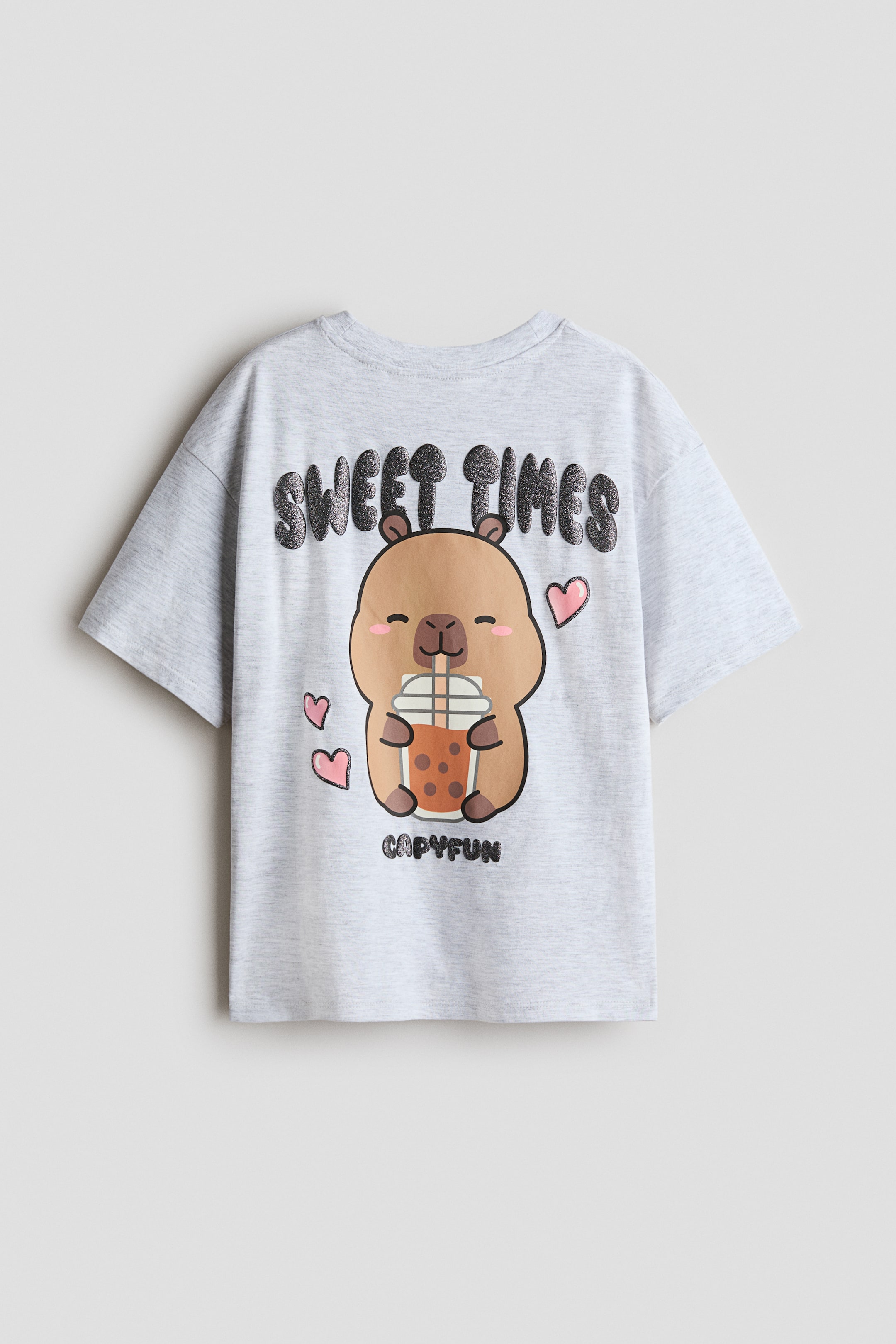 Cotton T-Shirt with Printed Motif