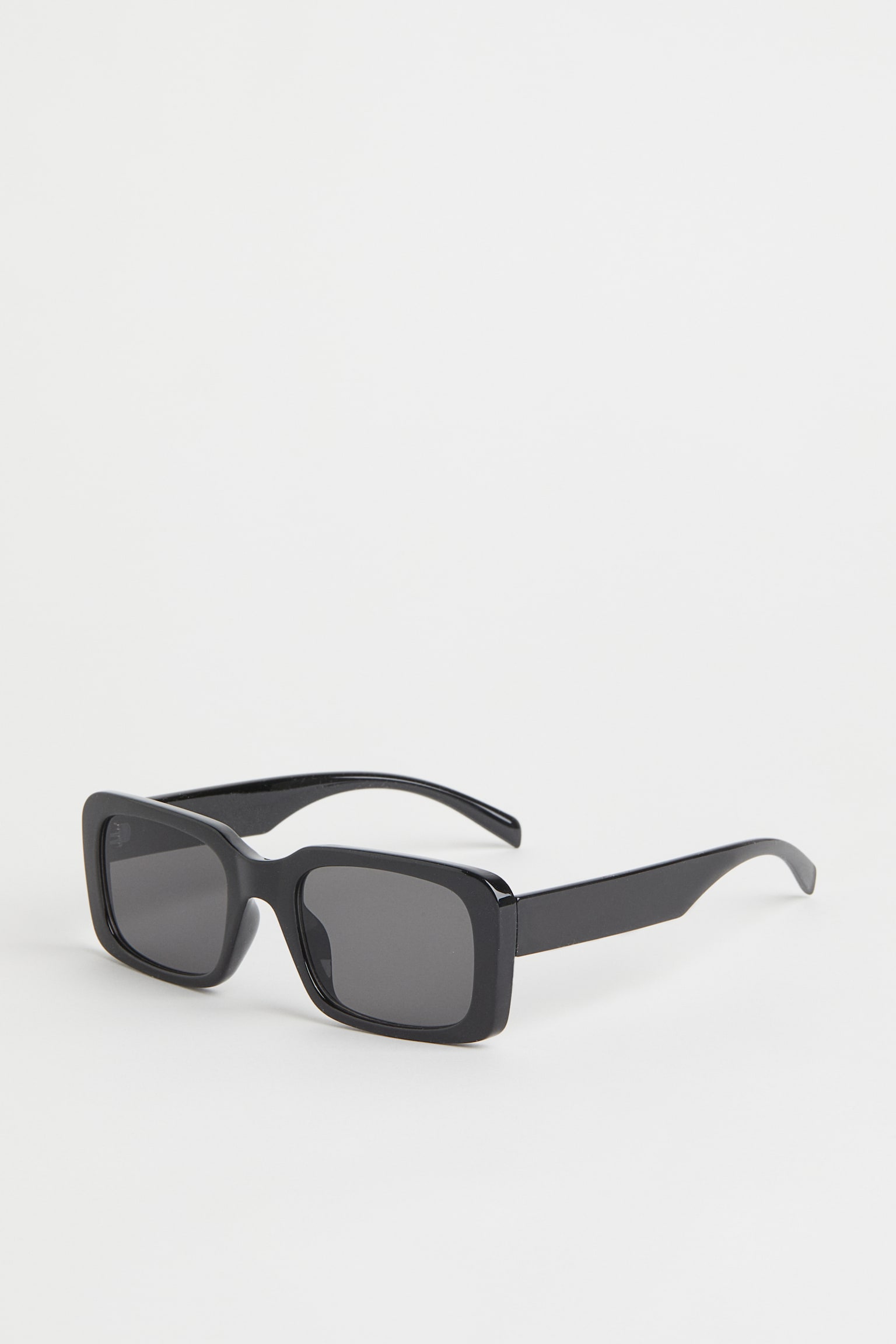 Rectangular sunglasses - Black - 1