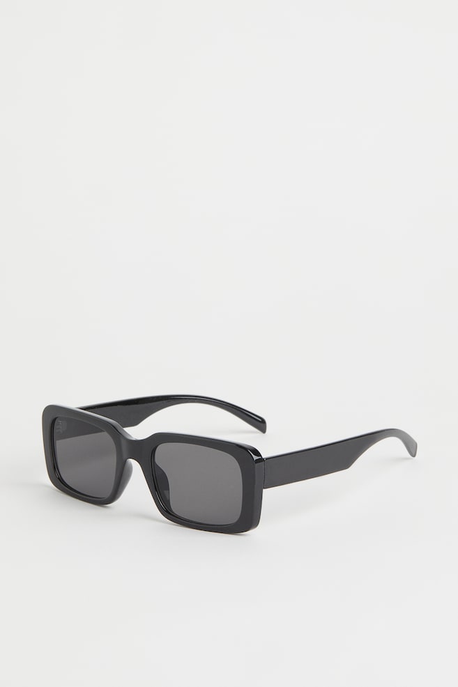 Rektangulære solbriller - Sort/Brun/Skildpaddemønstret - 1