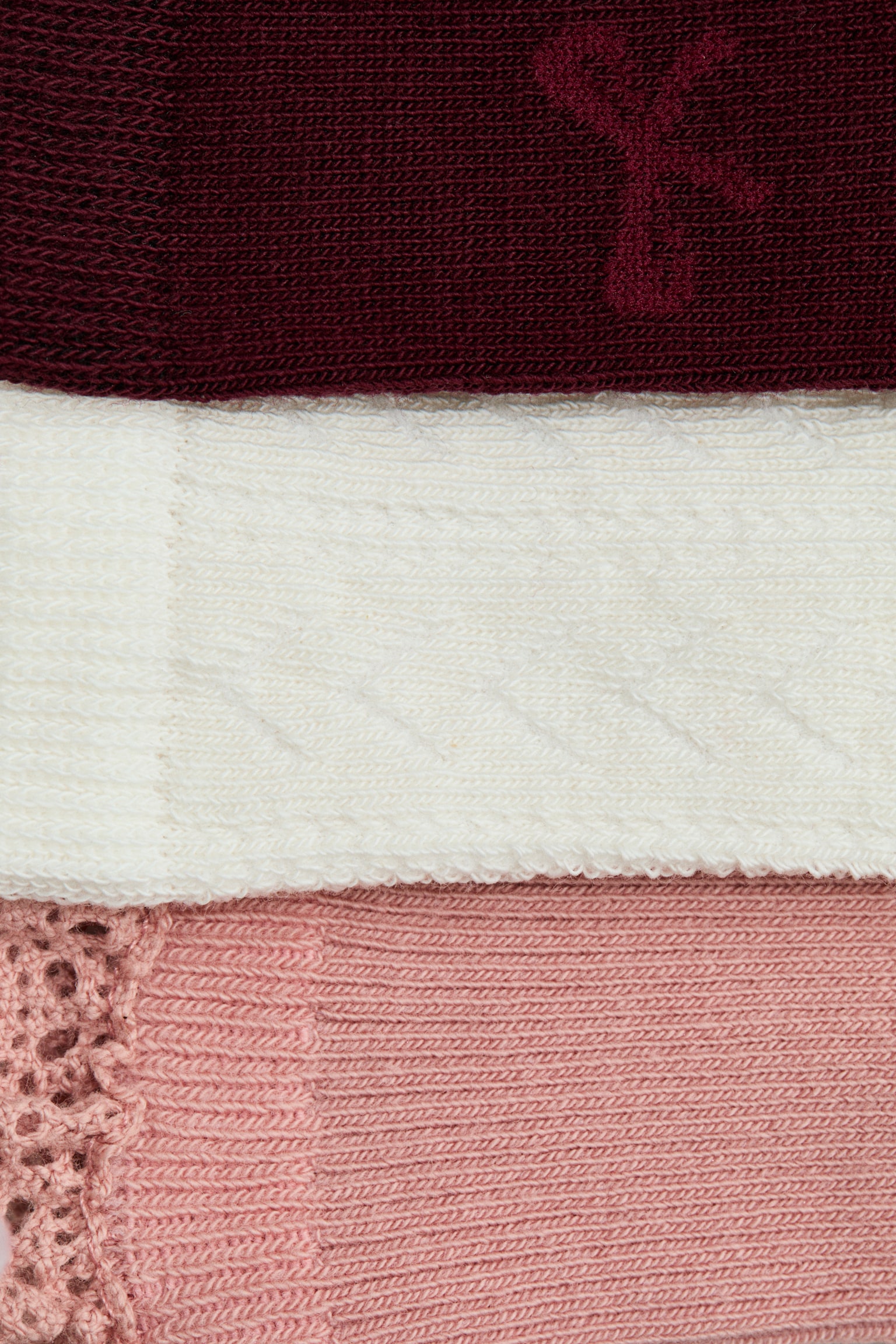 3-pack socks - Dark red/Bows - 2