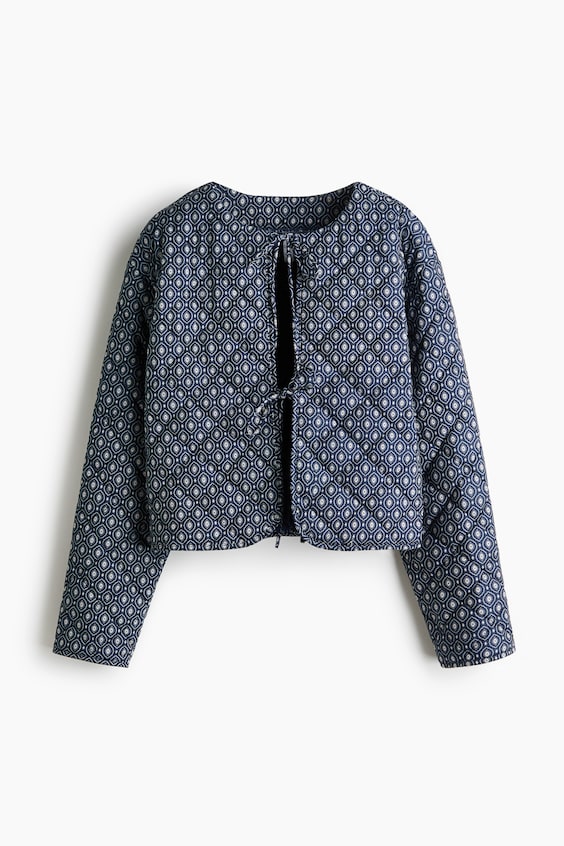 Женские куртки H&M Quilted Tie-Front Jacket