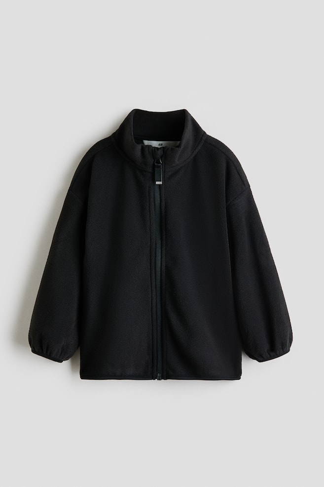 Fleece jacket - Black/Dusty blue/Dinosaurs/Cream/Stegosauruses - 1
