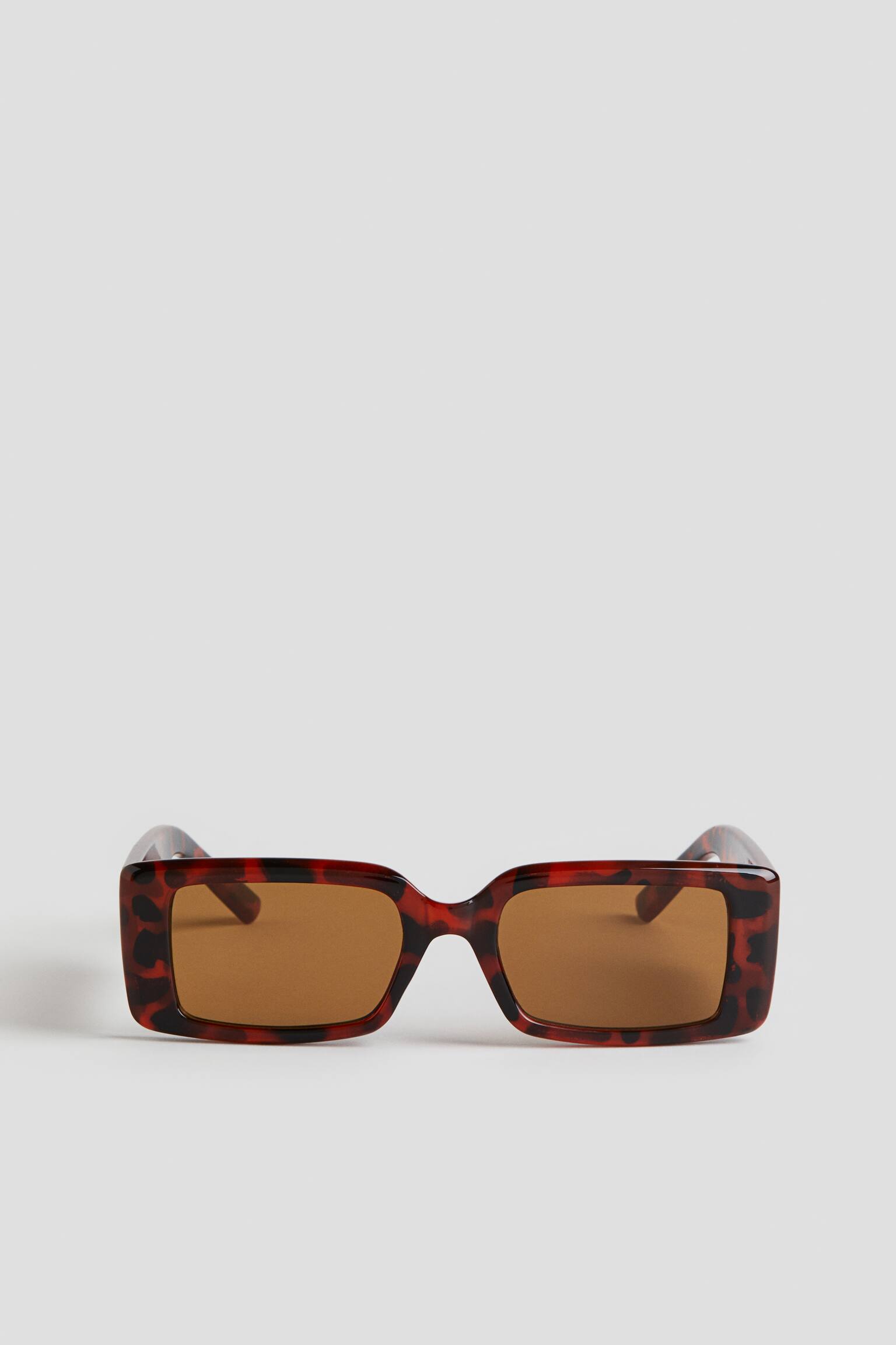 Rectangular Sunglasses - Brown/patterned - 2