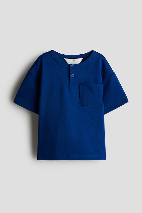 Детские топы H&M Textured Henley Top