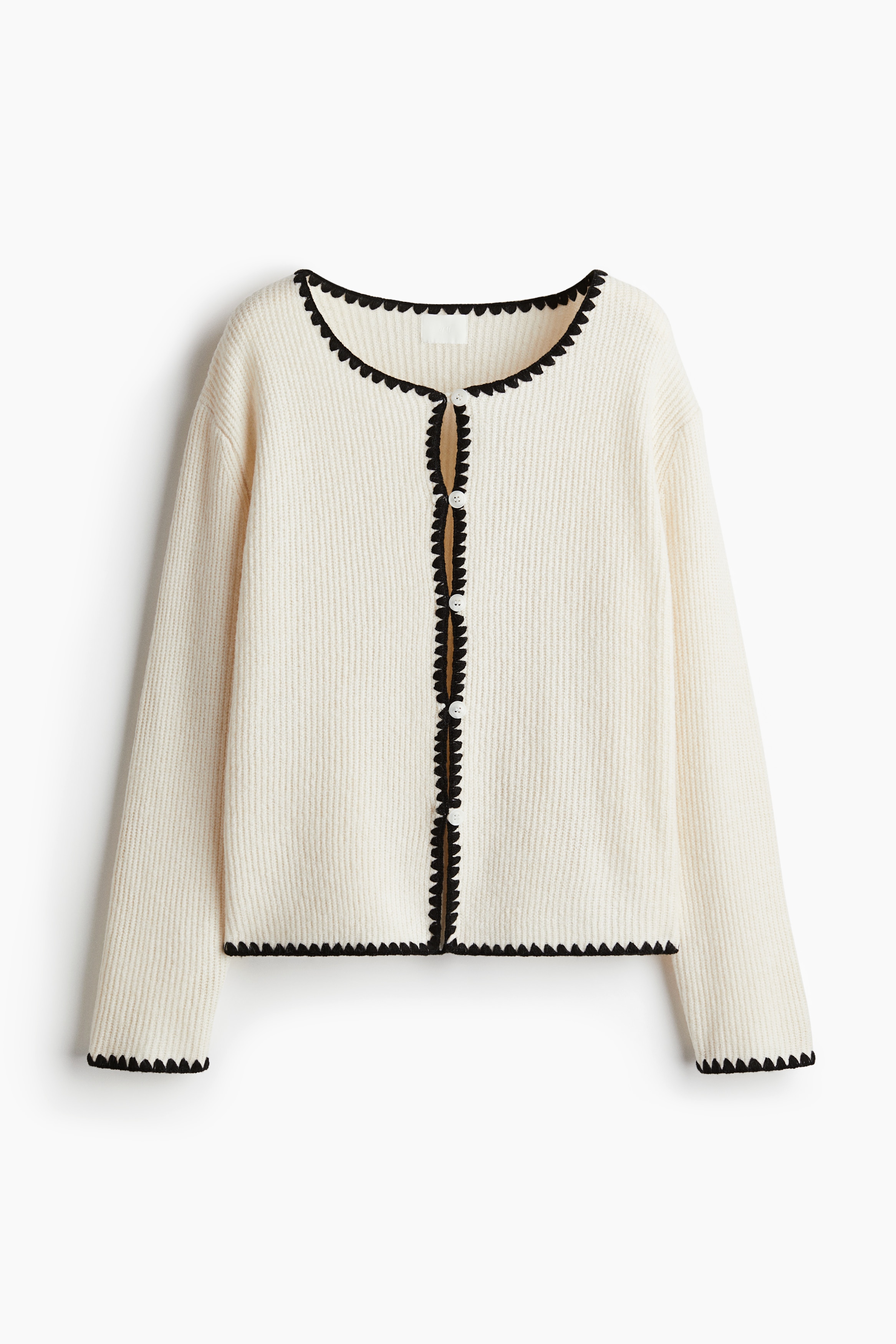 ブランケットステッチカーディガン - クリーム - レディース | H&M JP