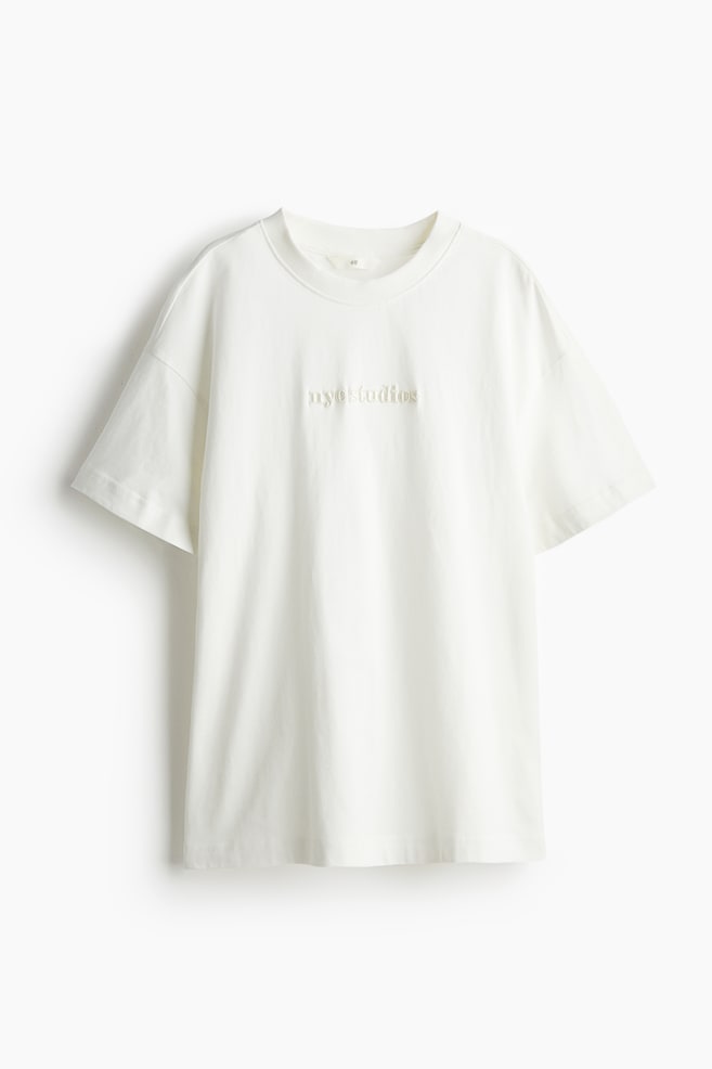 Oversized Printed T-shirt - White/NYC Studios - 1