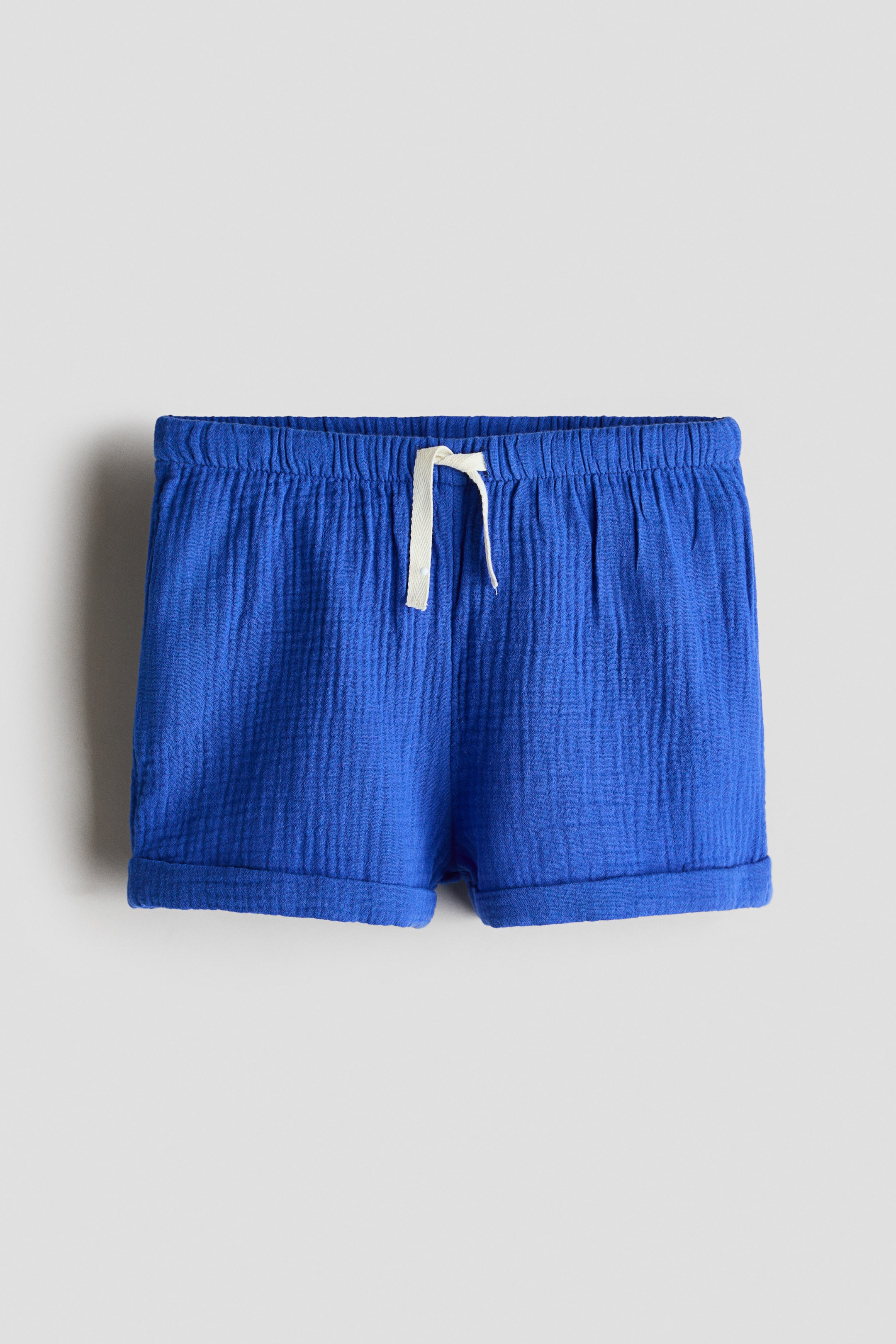 View larger image: Cotton muslin shorts - Bright blue - Kids | H&M 1