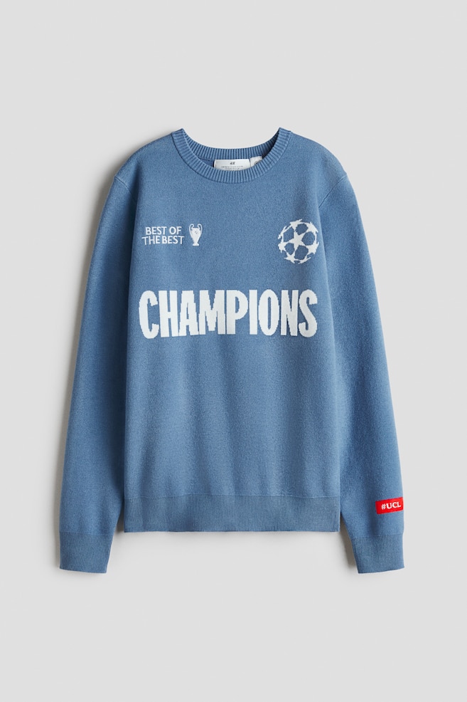 Intarsia-motif jumper - Blue/UEFA Champions League® - 1