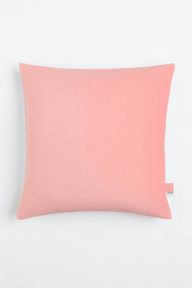 Cotton velvet cushion cover - Light pink/Bright red/Light orange/Turquoise/dc - 1