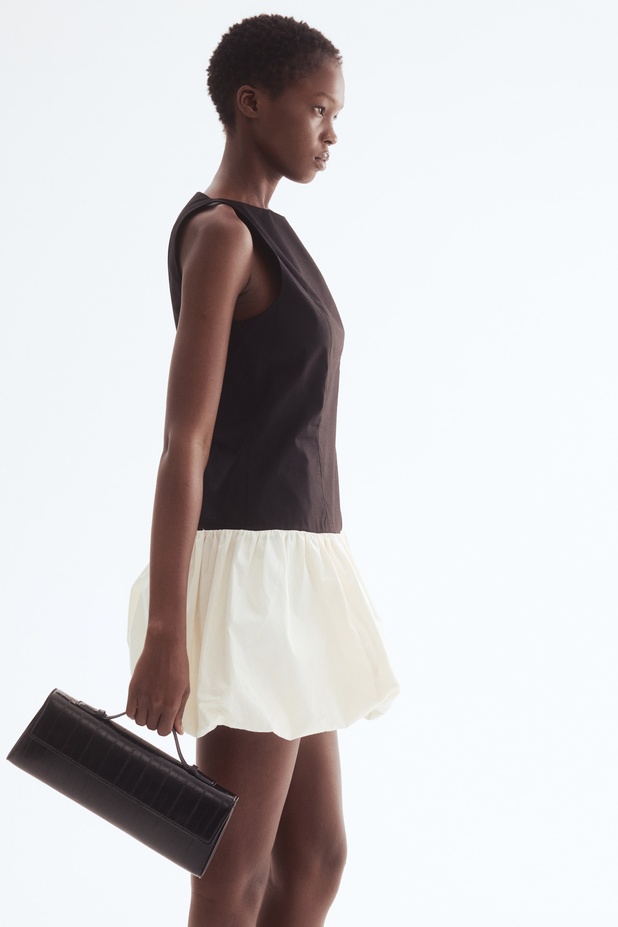 View larger image: Bubble-hem dress - Black/Colour block - Ladies | H&M SG 2