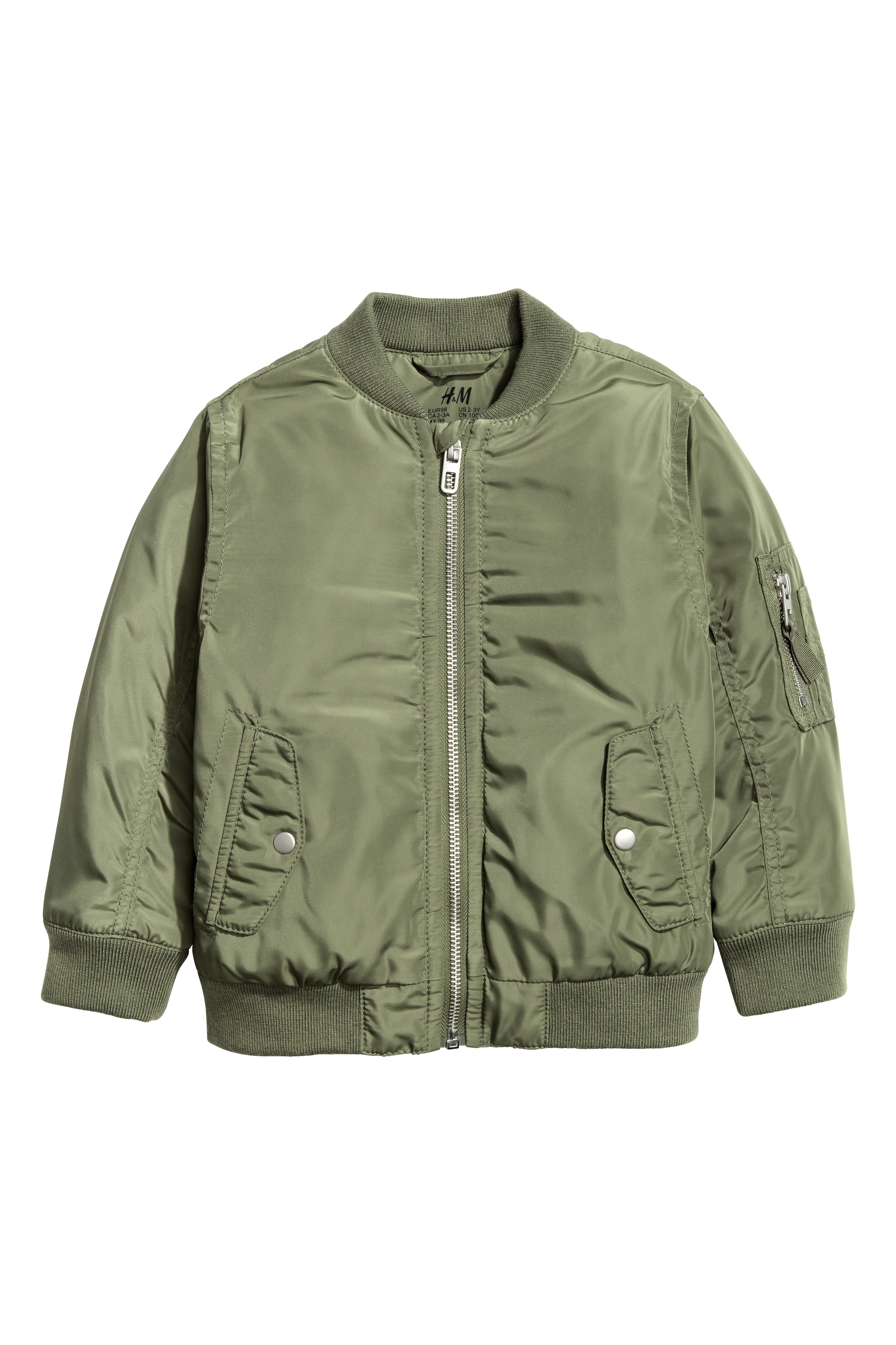 Agrandir l'image: Bomber matelassé - Vert kaki - ENFANT | H&M FR 1