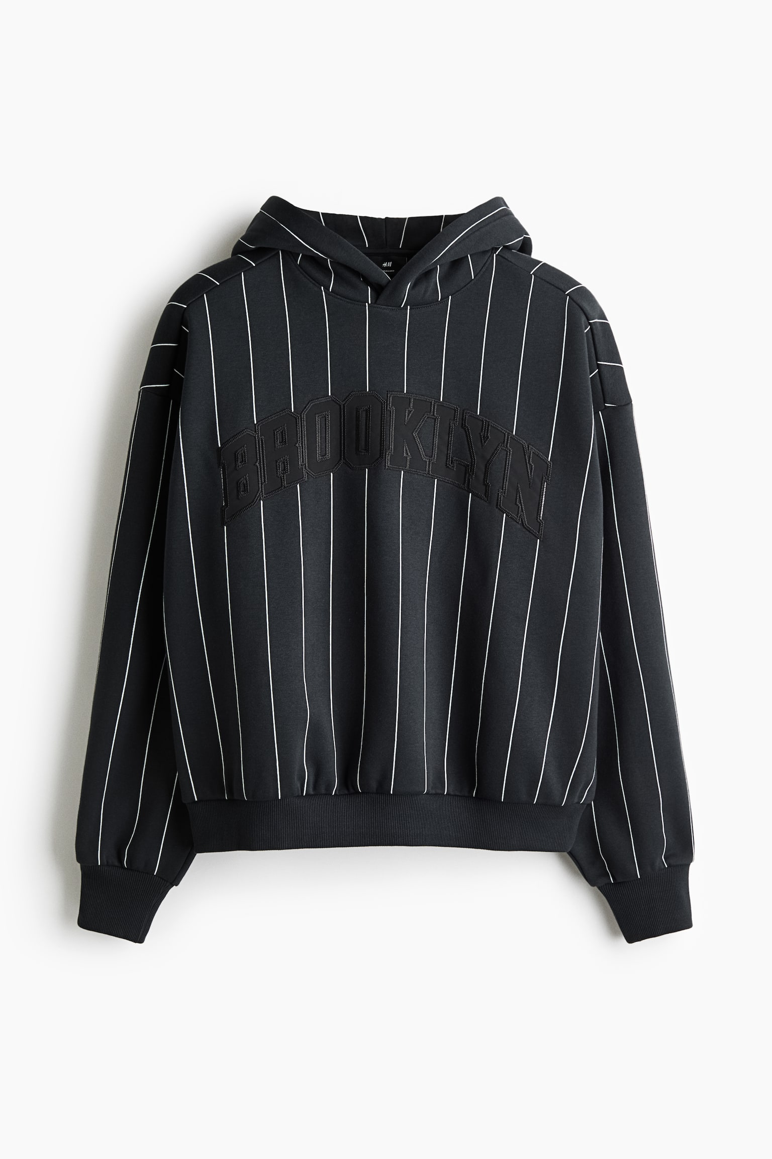 Мужское худи H&M Oversized with Motif, цвет: Чёрный