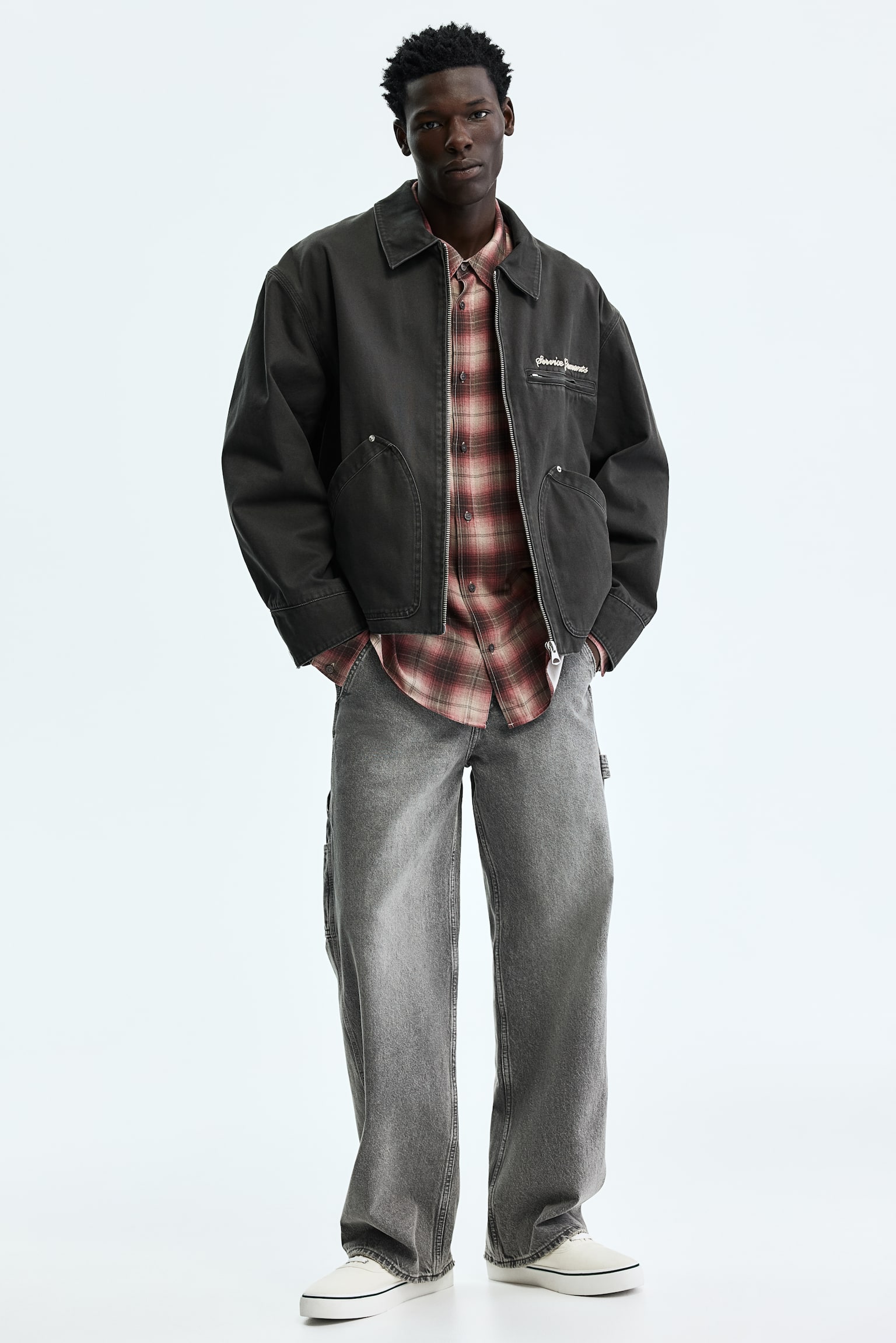 חולצה Relaxed Fit - ורוד/משבצות - 5