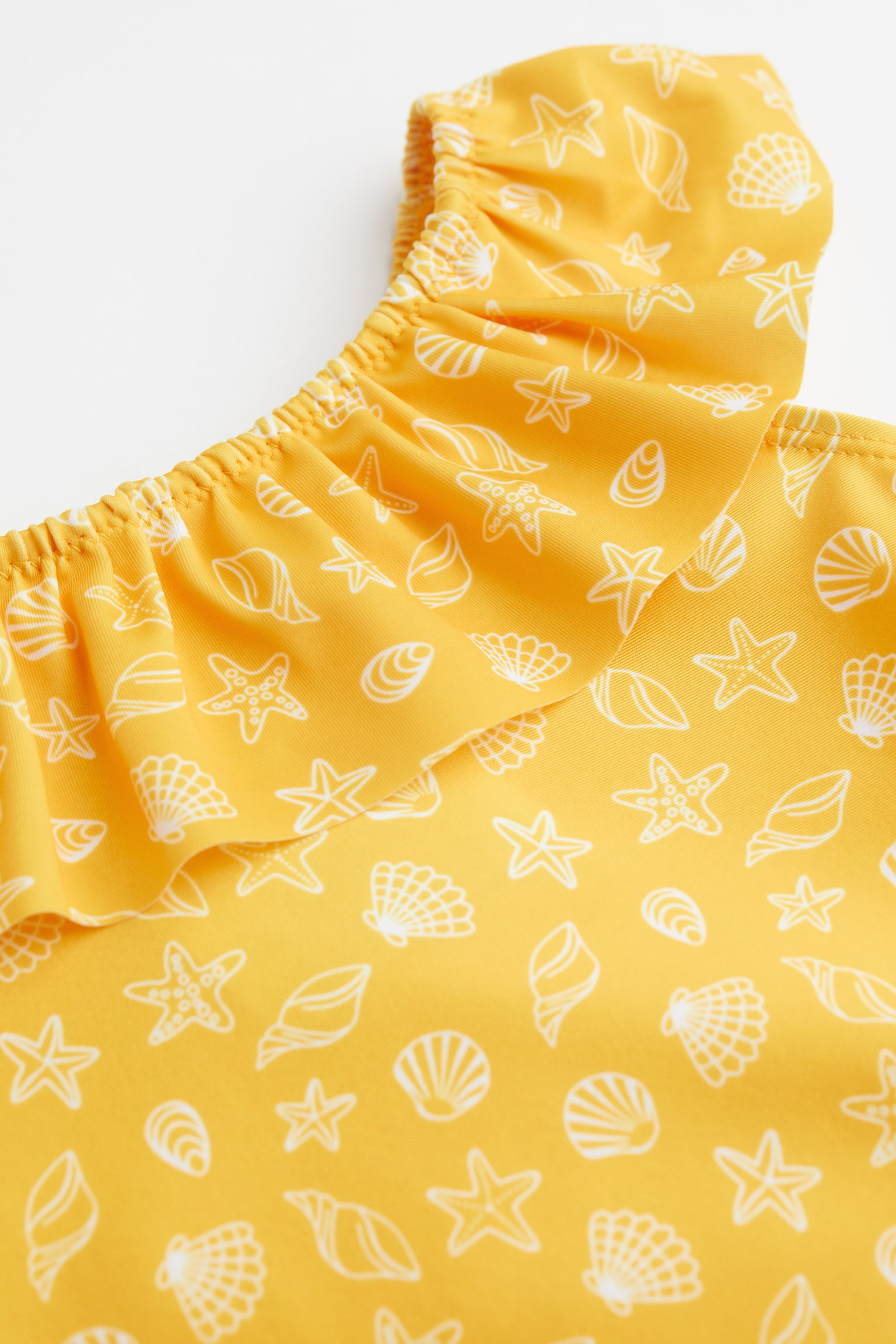 Flounce Swimsuit - Yellow/Shells - 2