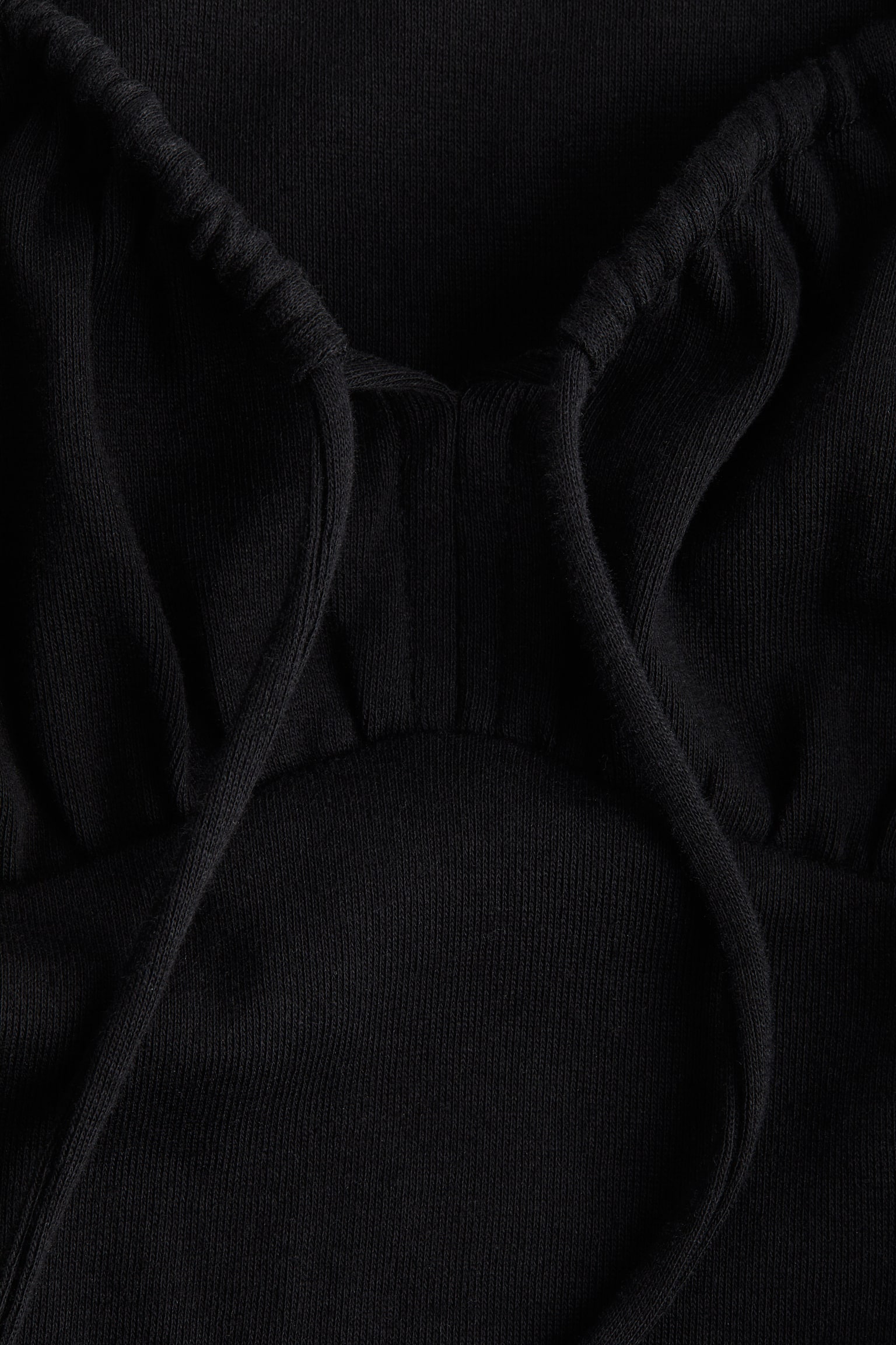 Áo có dây rút - Màu đen - 3