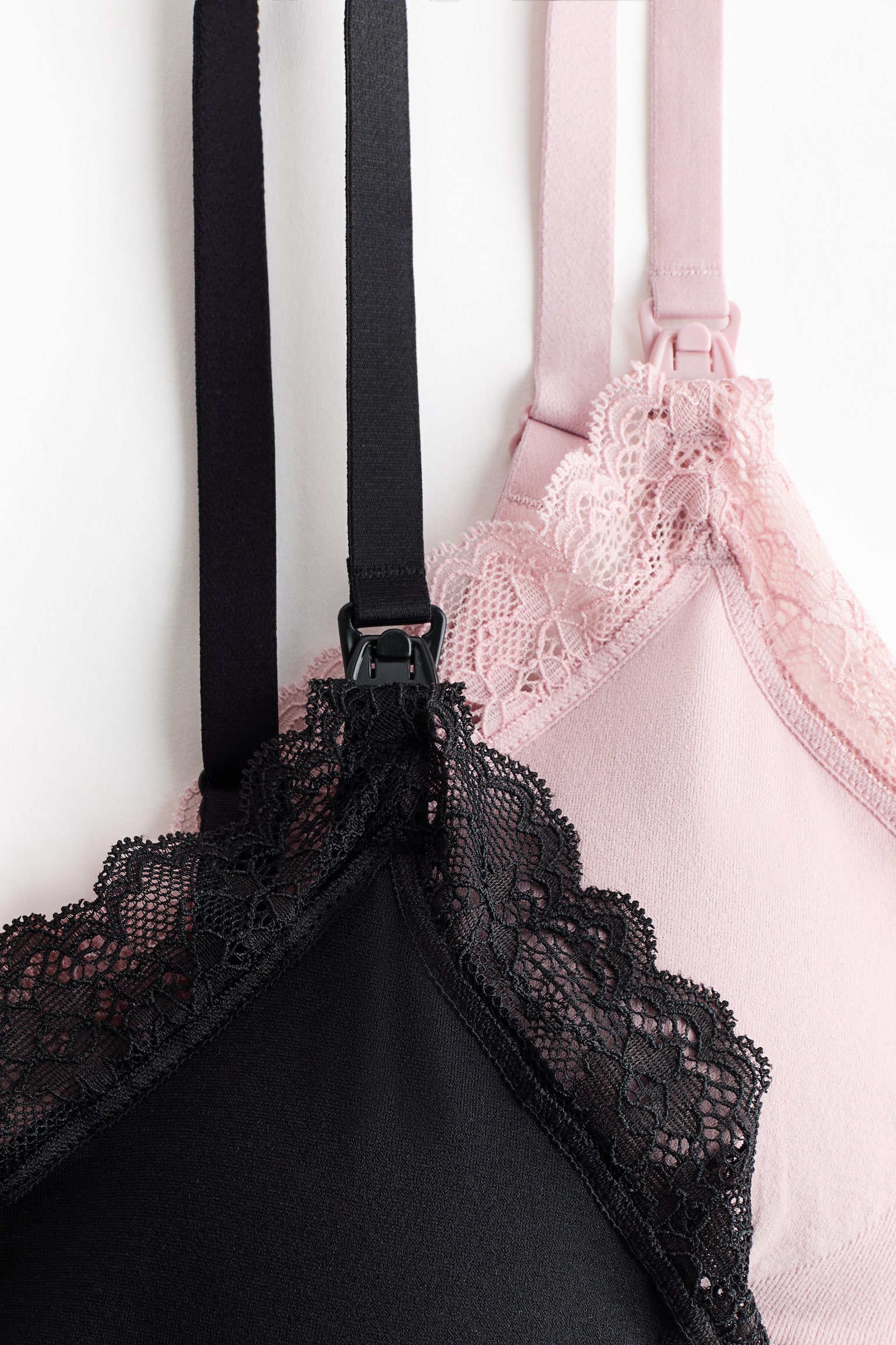 MAMA 2 ущільнені бюстгальтери для годування - Світло-рожевий/чорний/Пудрово-рожевий/чорний - 2