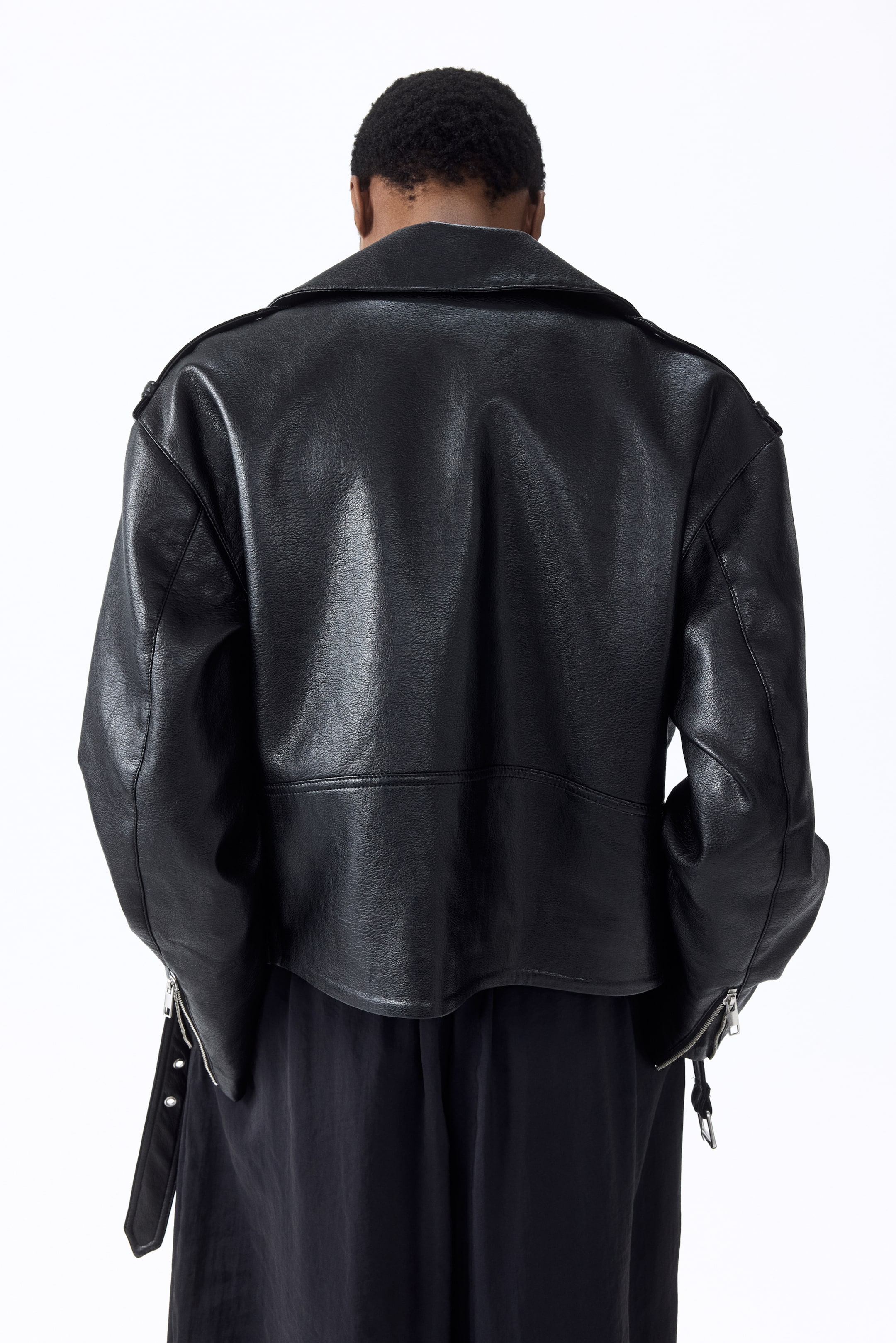 Женские куртки H&M Coated Biker Jacket — фото 5