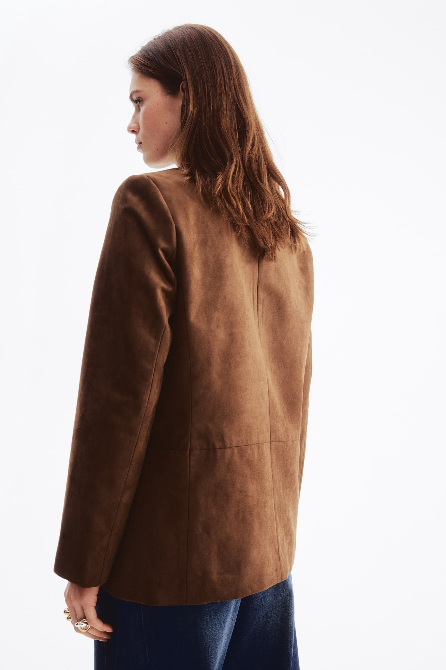 Double-breasted blazer - Brown - 7