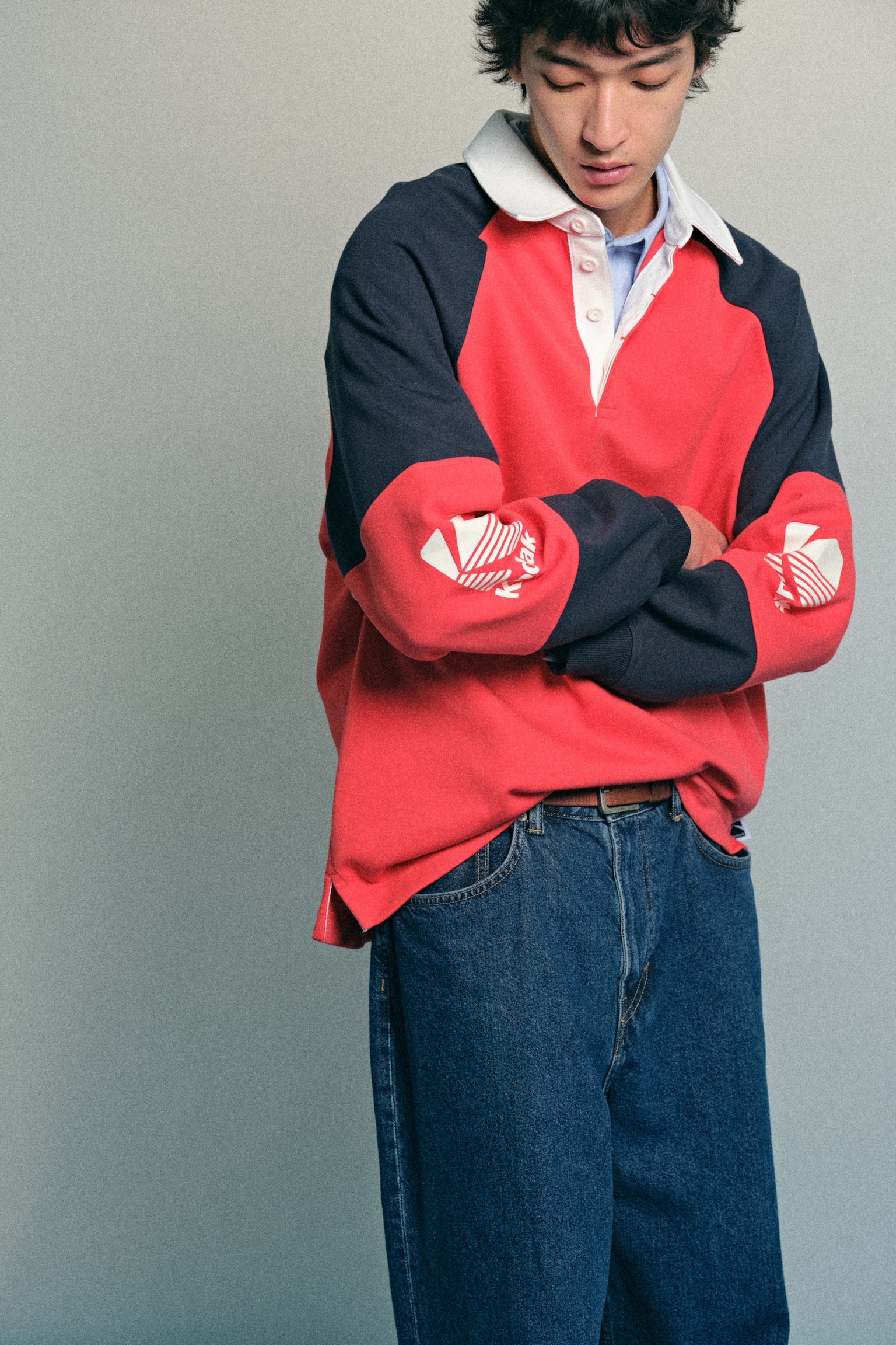 Áo rugby Loose Fit - Màu đỏ sáng/Kodak - 6