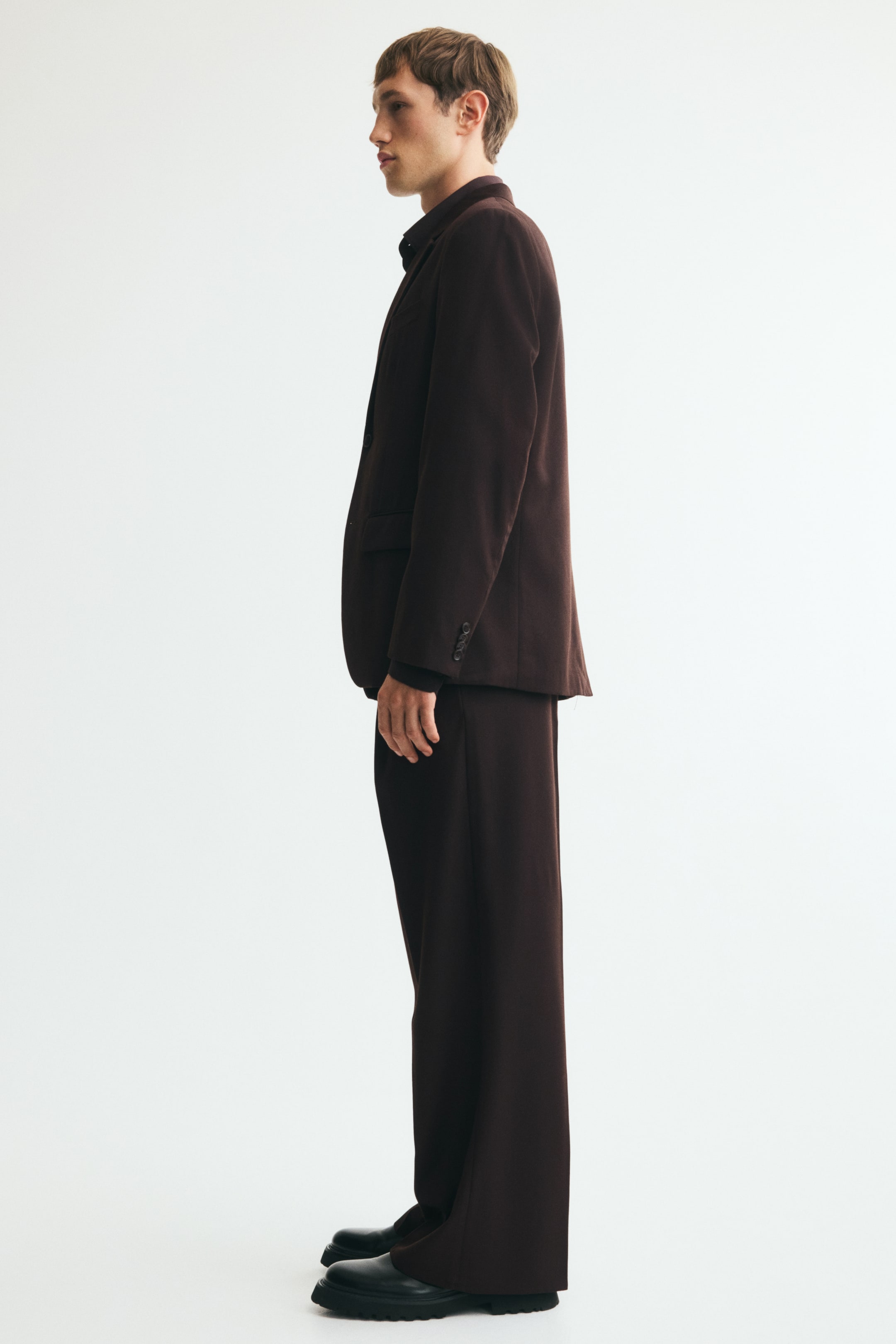 Loose-Fit Wool-Blend Suit Pants
