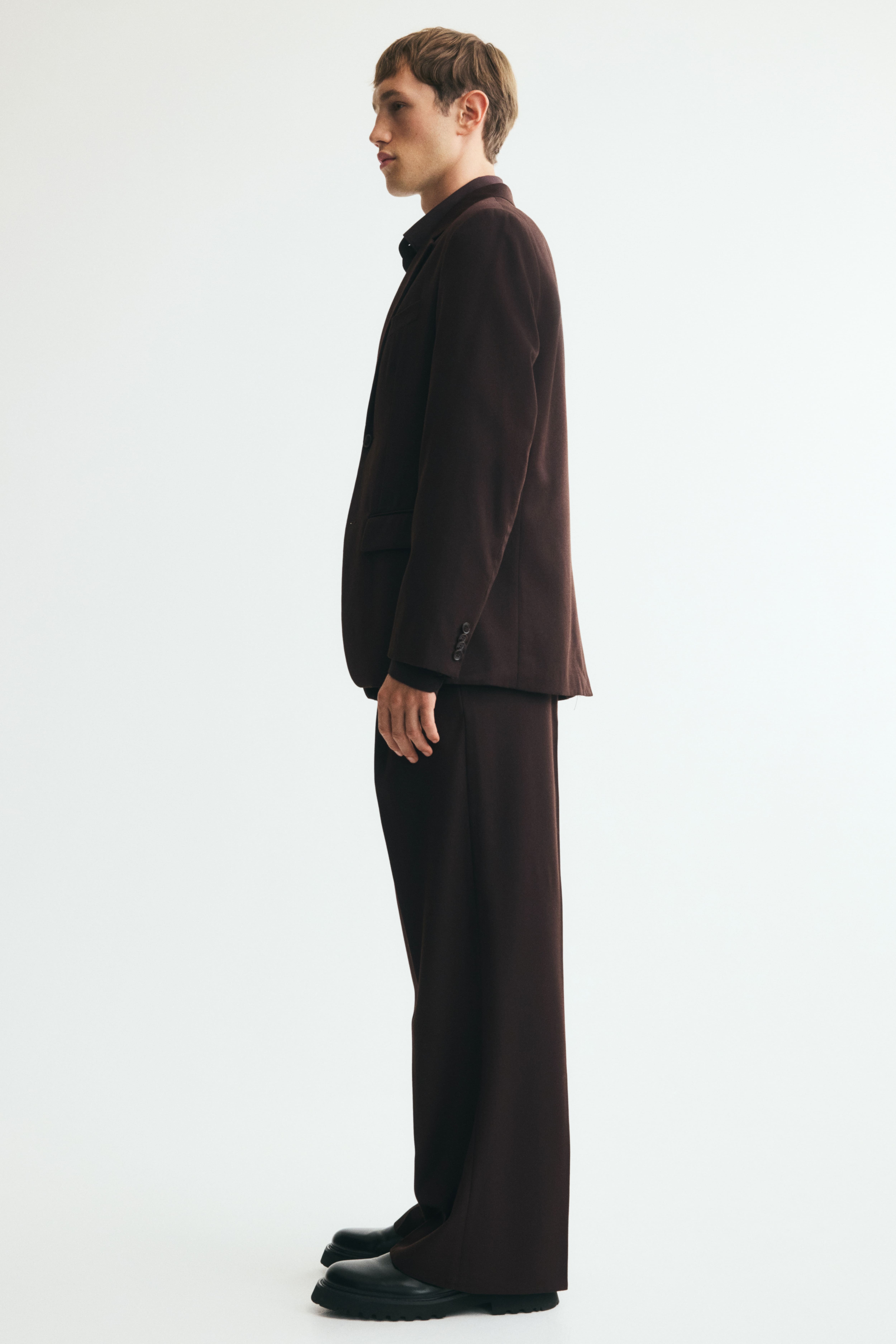 Loose-Fit Wool-Blend Suit Pants