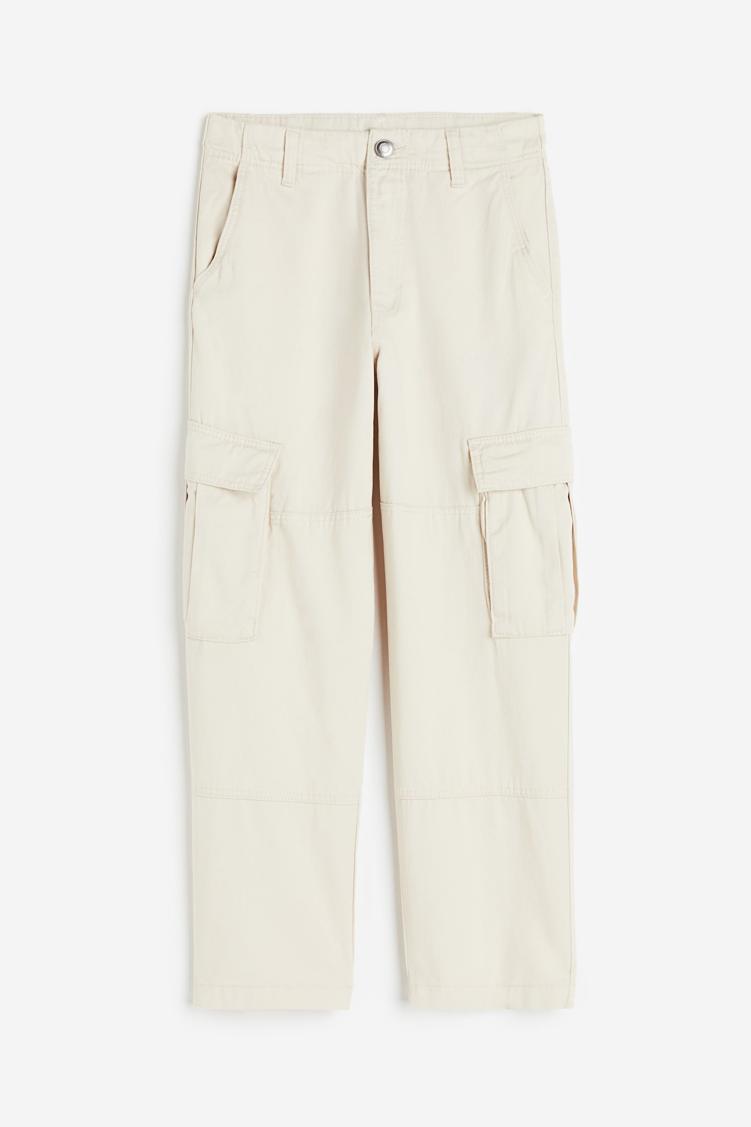 Cotton Cargo Pants - Cream/Beige/Black/Dark beige/Dark khaki green - 1