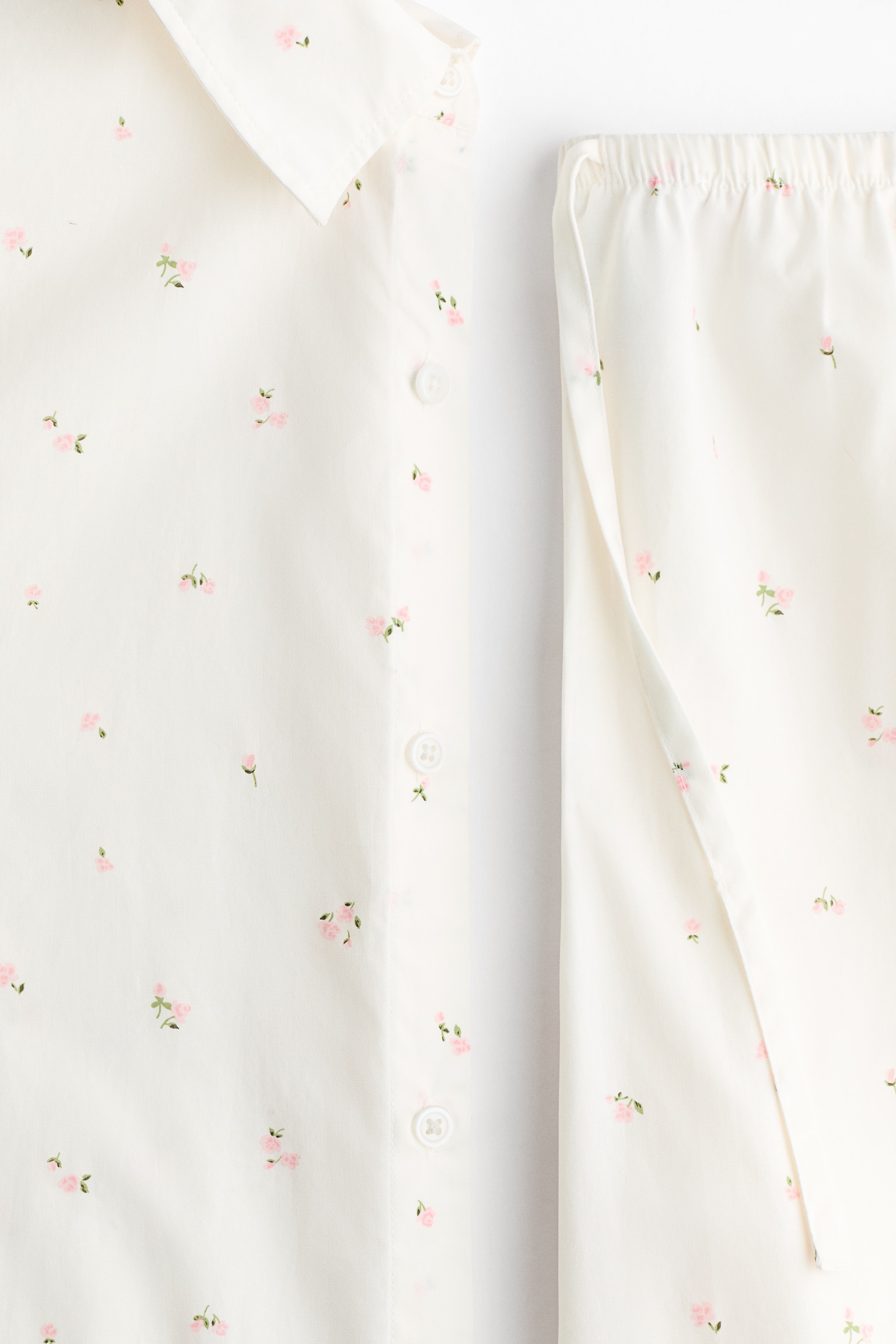 Cotton pyjamas - White/Pink floral/Light pink/Hearts/Blue/Striped - 7