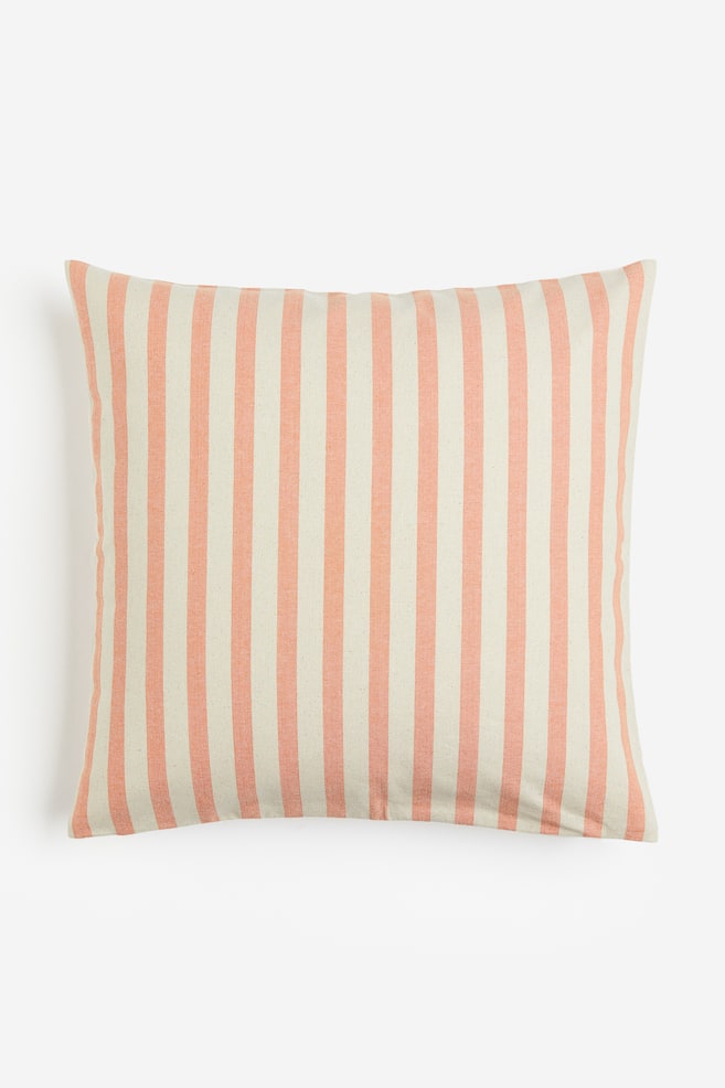 Striped cushion cover - Light orange/Striped - 1
