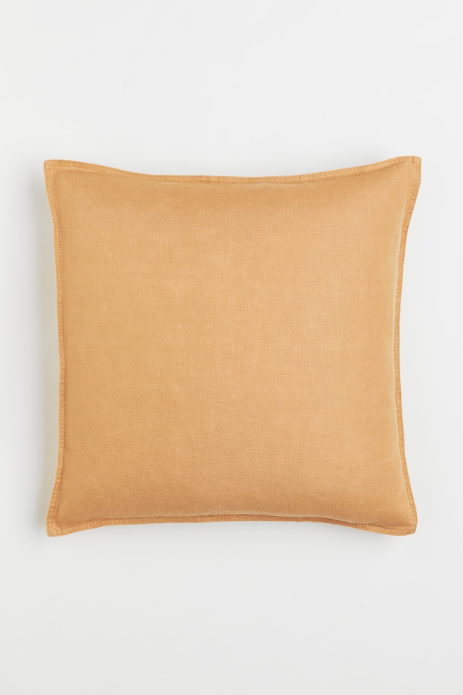 Washed linen cushion cover - Light ochre/Linen beige/Anthracite grey/Light brown/dc/dc/dc/dc/dc/dc/dc/dc/dc/dc/dc/dc/dc/dc/dc/dc/dc - 1