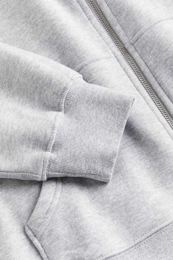 Oversized zip-through hoodie - Light grey marl/Black/Light blue/Light grey marl/dc/dc/dc/dc/dc - 4