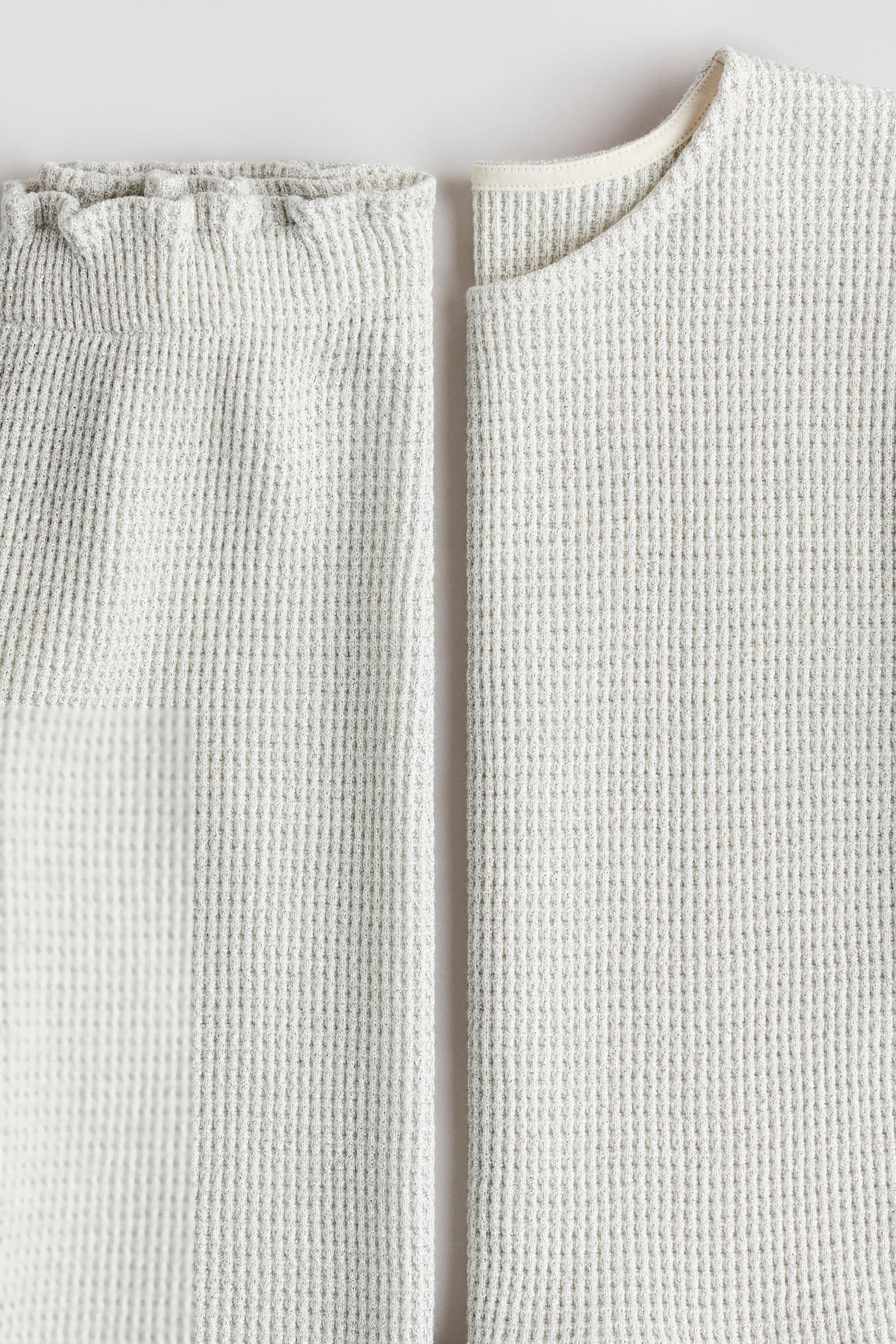 2-piece waffled cotton set - Light beige - 2