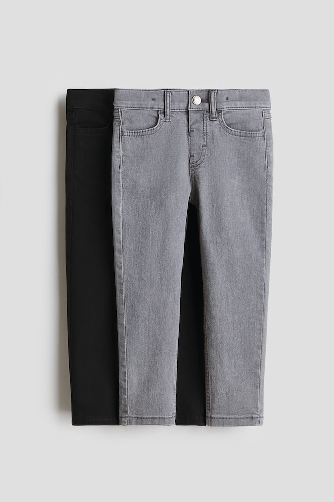 2-Pack Slim-Fit Jeans - Light gray/black - 1