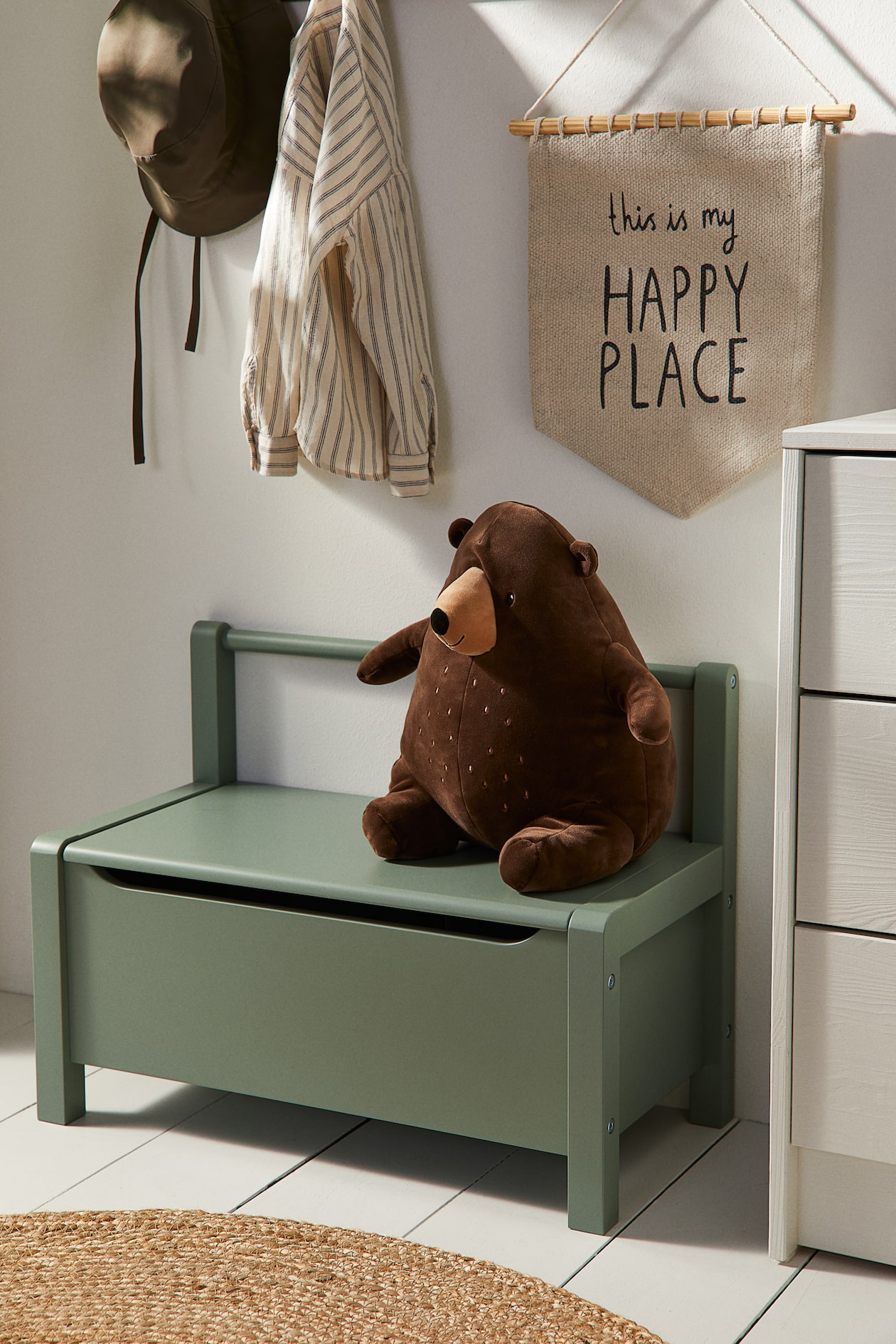 Children's storage bench Green Home All H&M GB