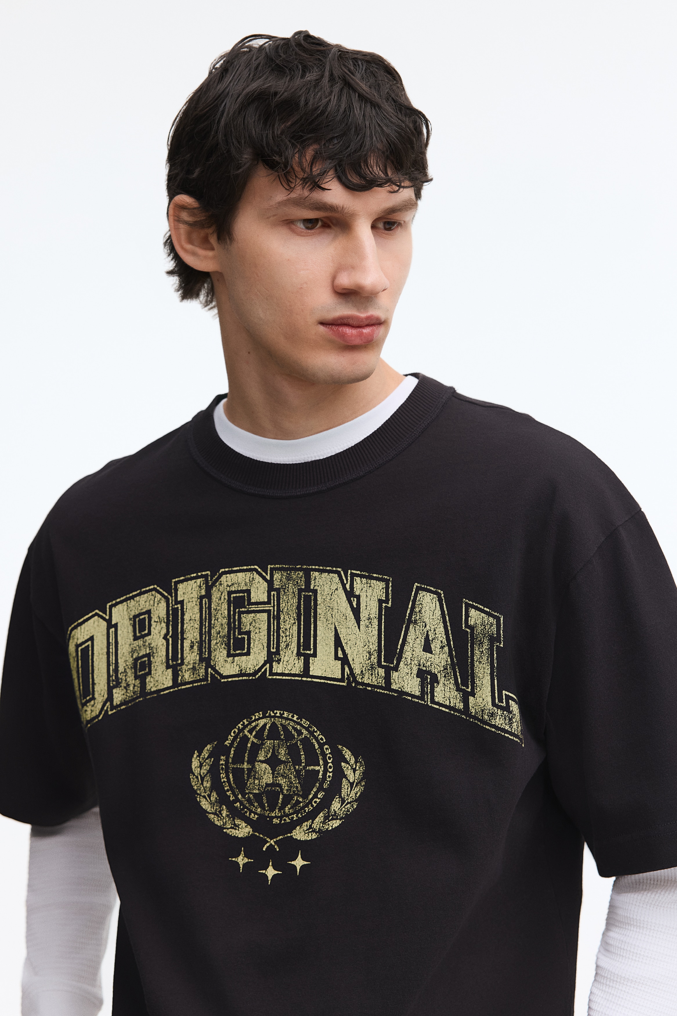 ルーズフィット プリントTシャツ - ライトグリーン／33 - Men | H&M JP